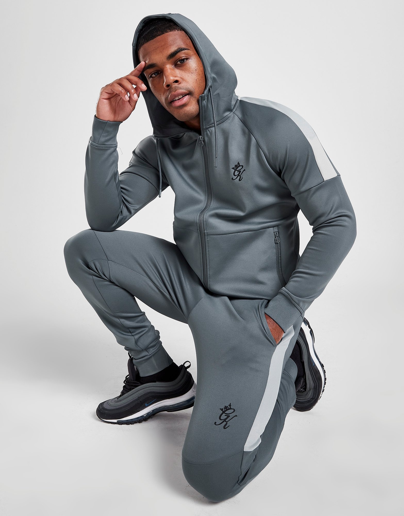 Grey Gym King Core Full Zip Tracksuit JD Sports Malaysia