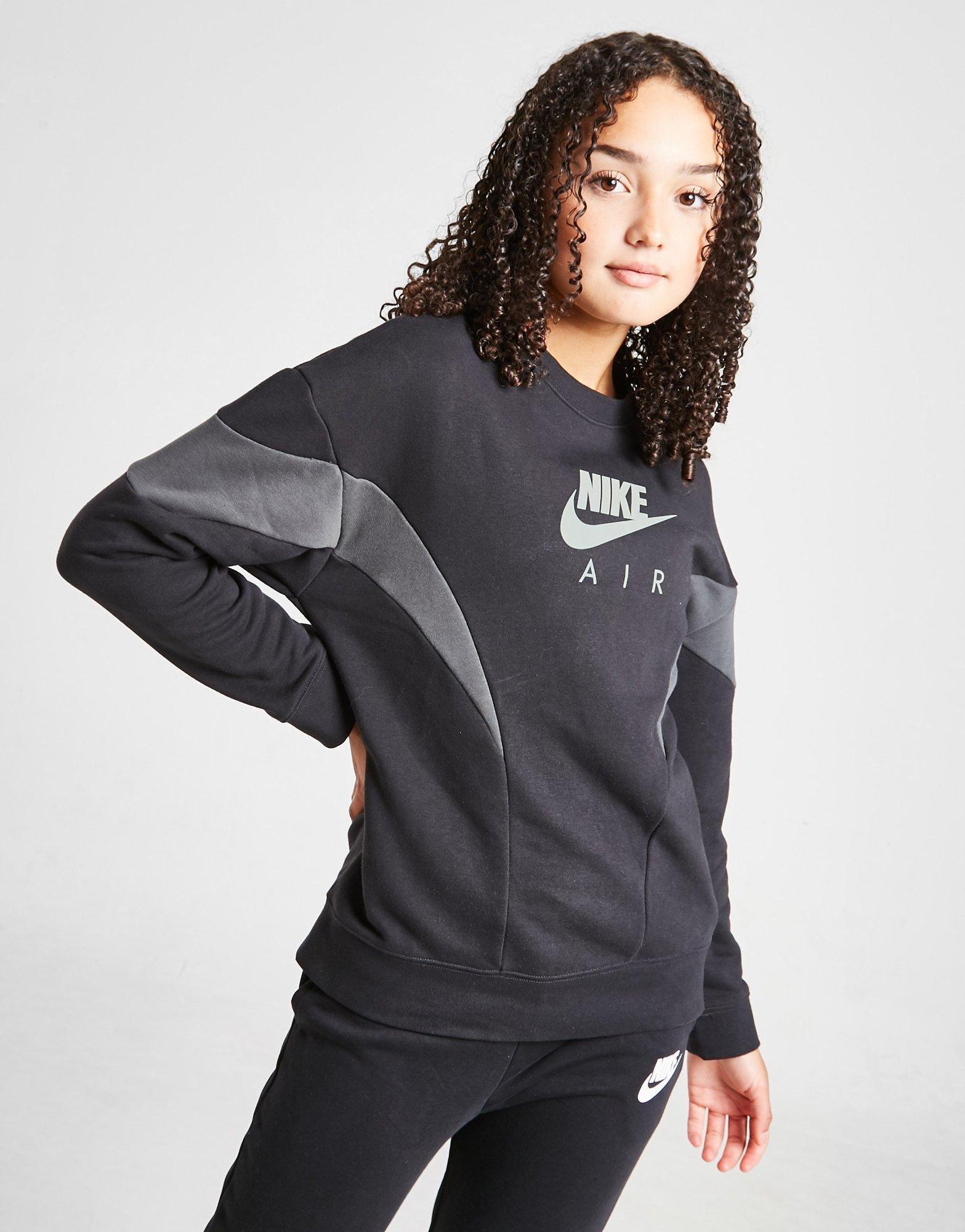 Nike Girls' Air Boyfriend Crew Sweatshirt Junior