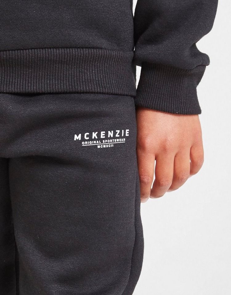Black McKenzie Mini Essential Large Logo Crew Tracksuit Children JD Sports