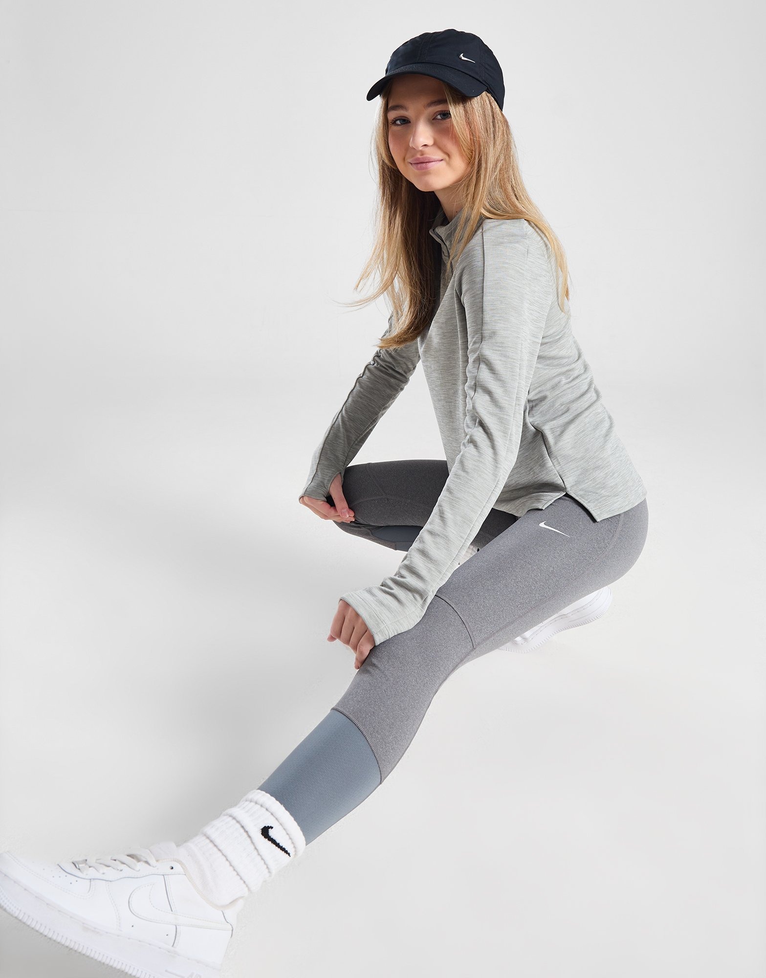 Grey Nike Girls' Pro Tights Junior | JD Sports UK