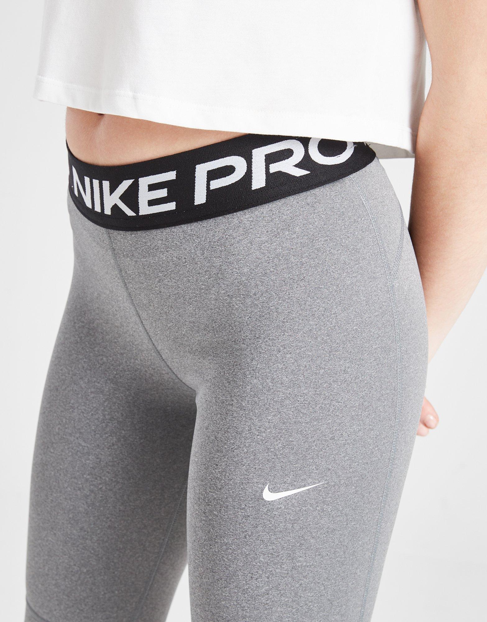 Grey Nike Girls' Pro Tights Junior