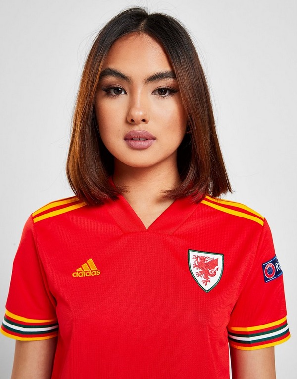 Adidas Wales Euro Badged Home Shirt Damen Rot Jd Sports