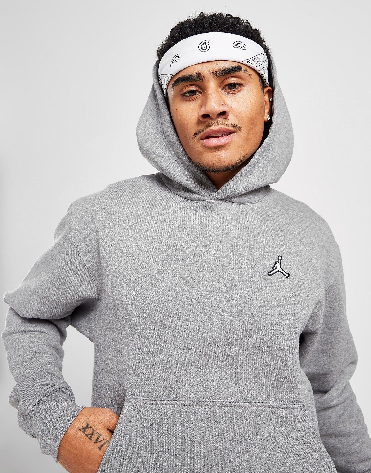 Nike Jordan Jumpman Logo Hoodie In Grey