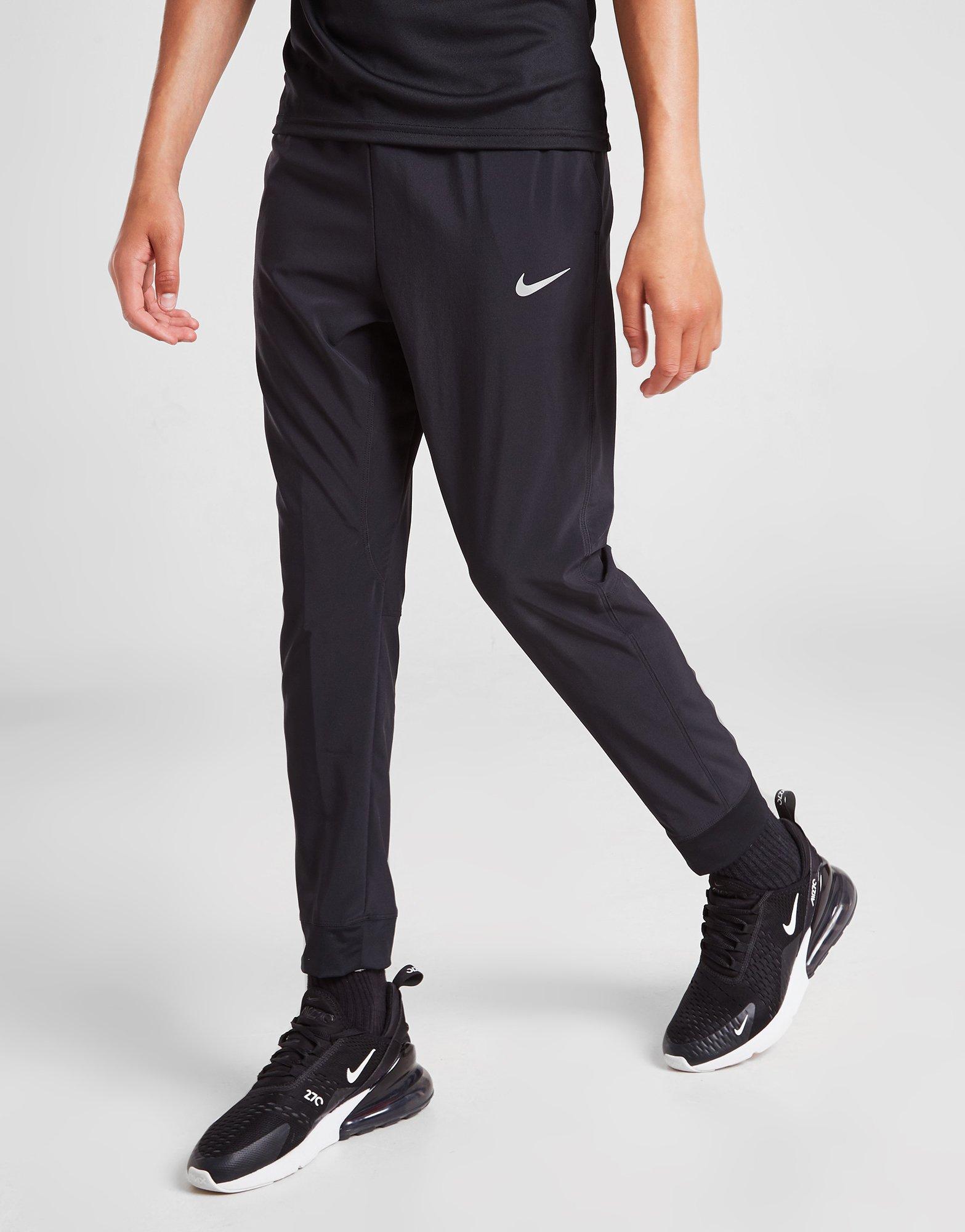 Nike black polyester track pants new arrivals