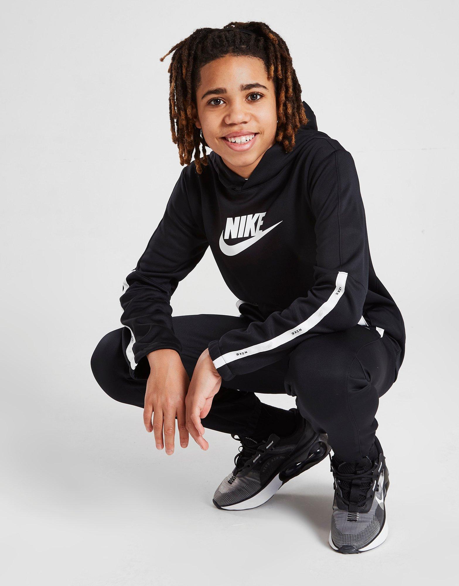 heroína Cantina Posteridad Nike Tape Poly Tracksuit Junior en Negro | JD Sports España