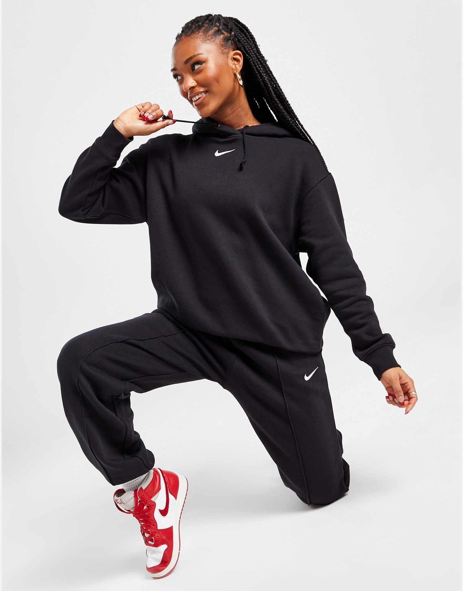 Acheter Noir Nike Sweat à Capuche Essential Oversized Fleece