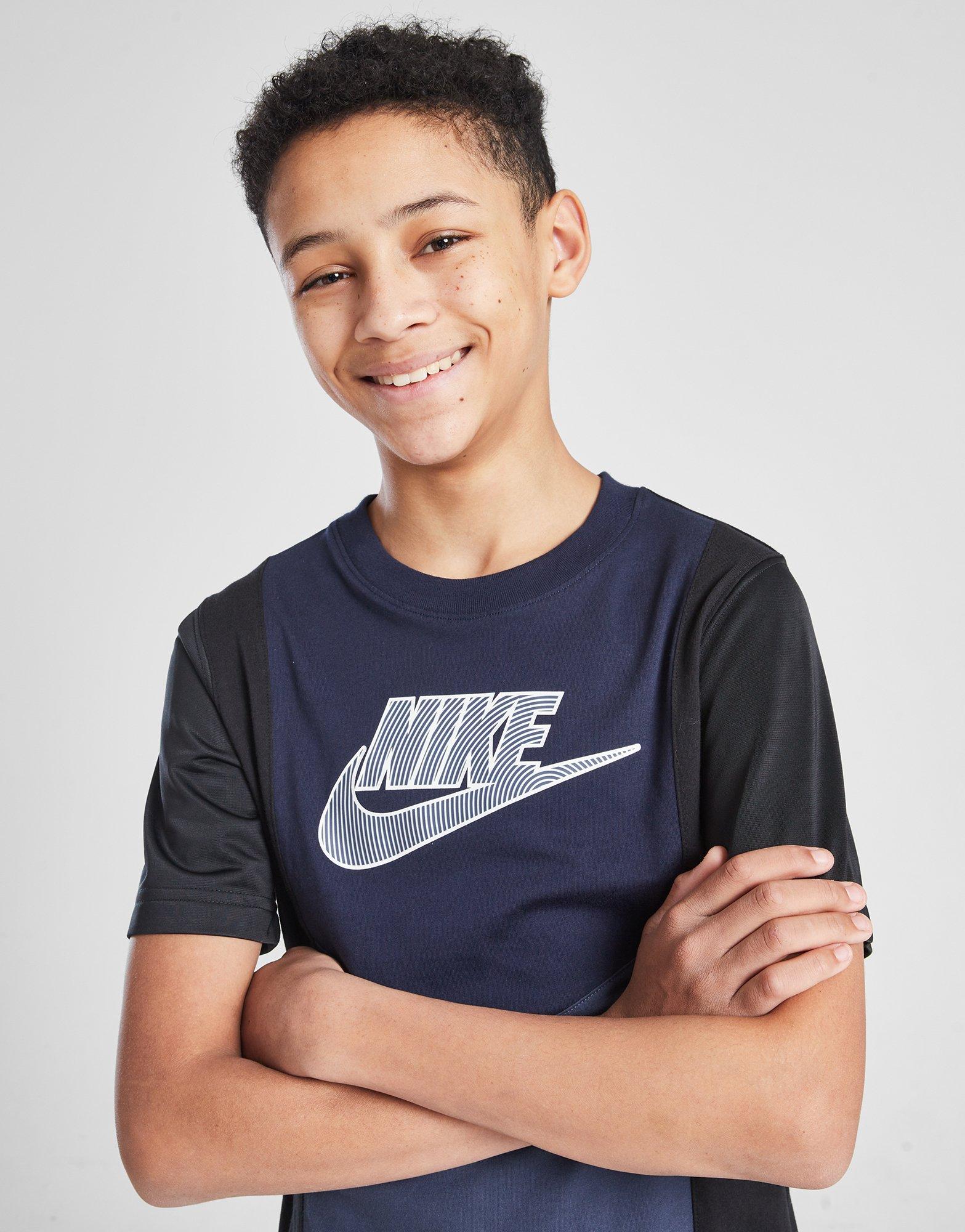 Blue Nike Hybrid T Shirt Junior JD Sports UK