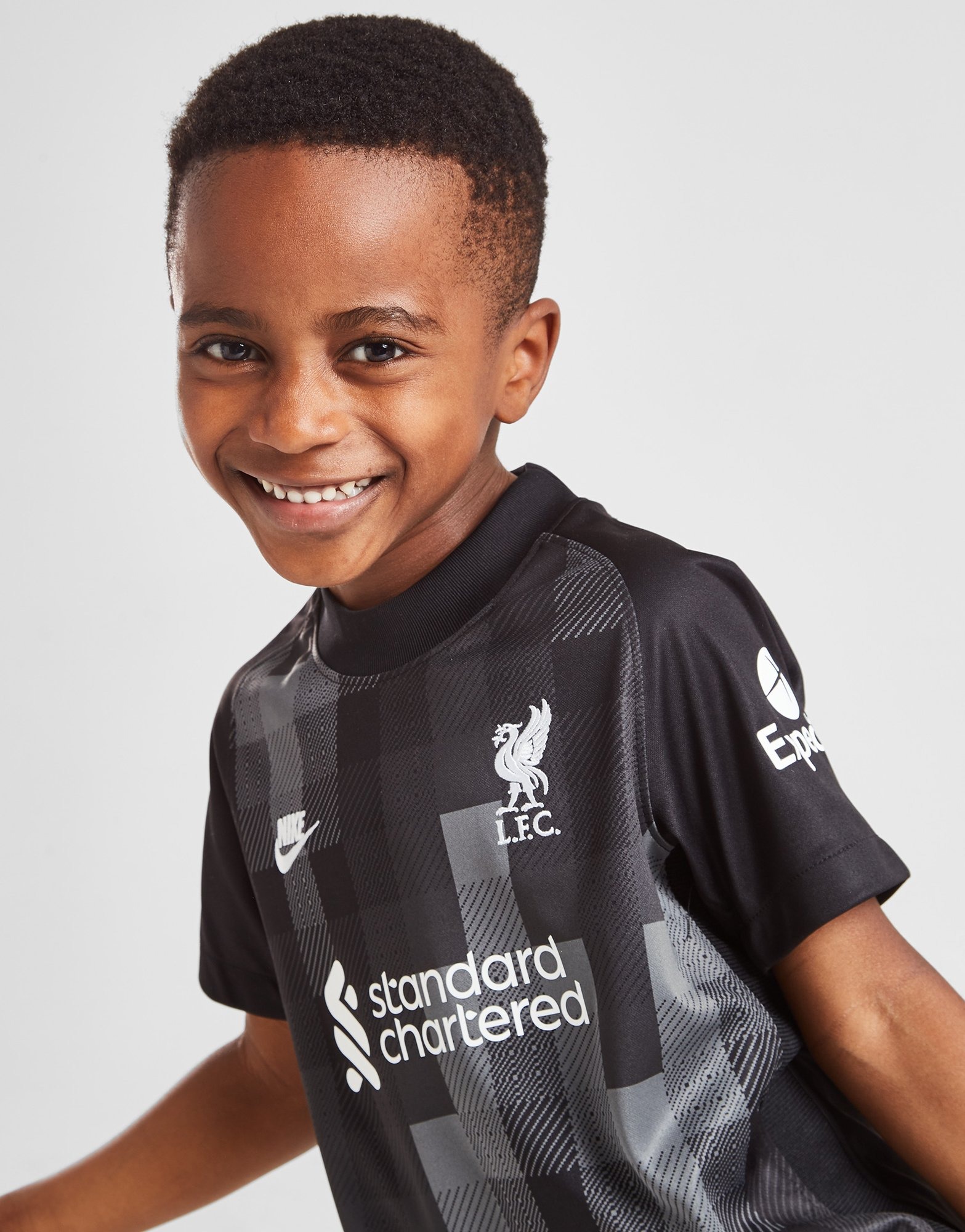 Black Nike Liverpool FC 2021/22 Goalkeeper Third Kit Children - JD Sports