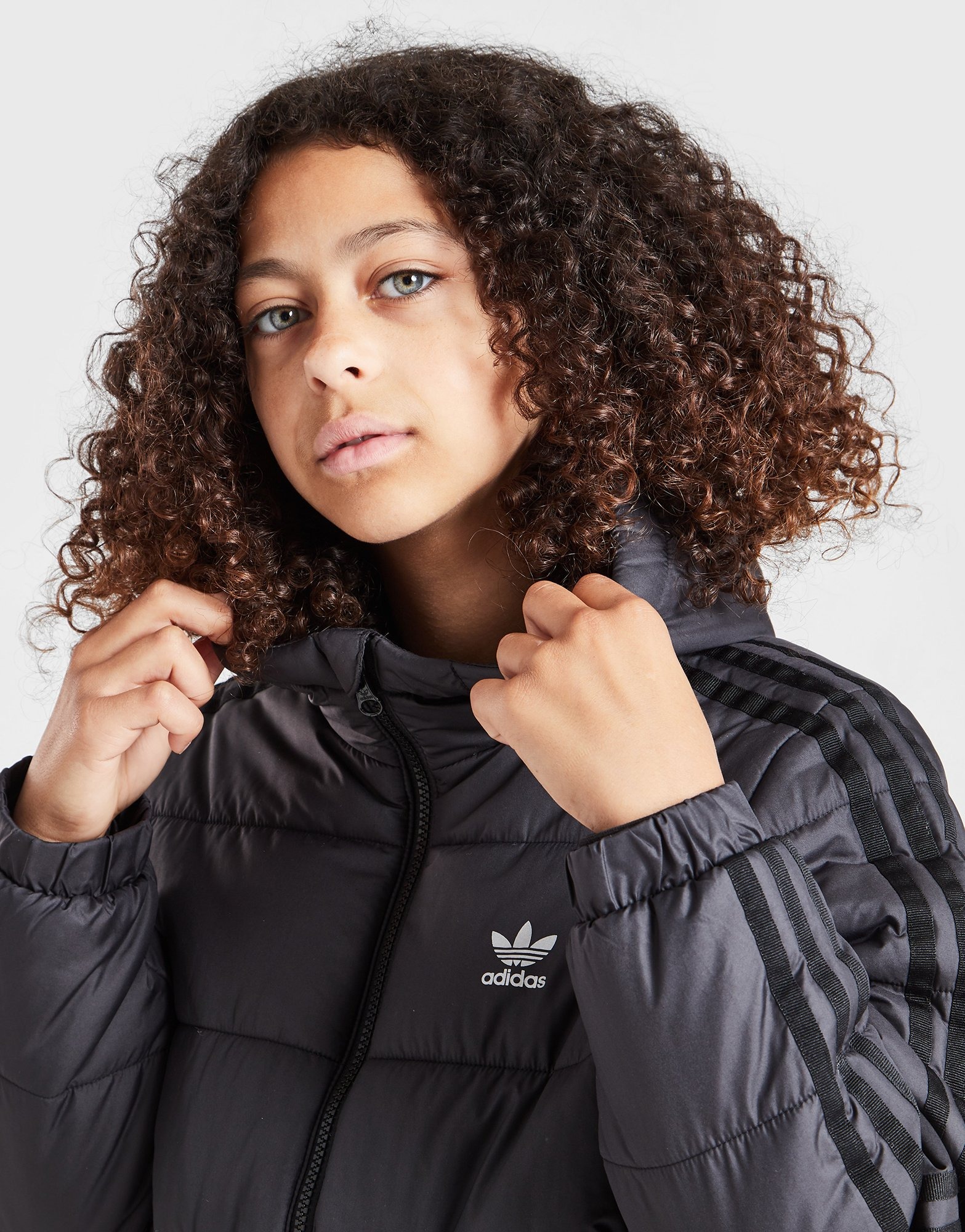 girls black adidas coat