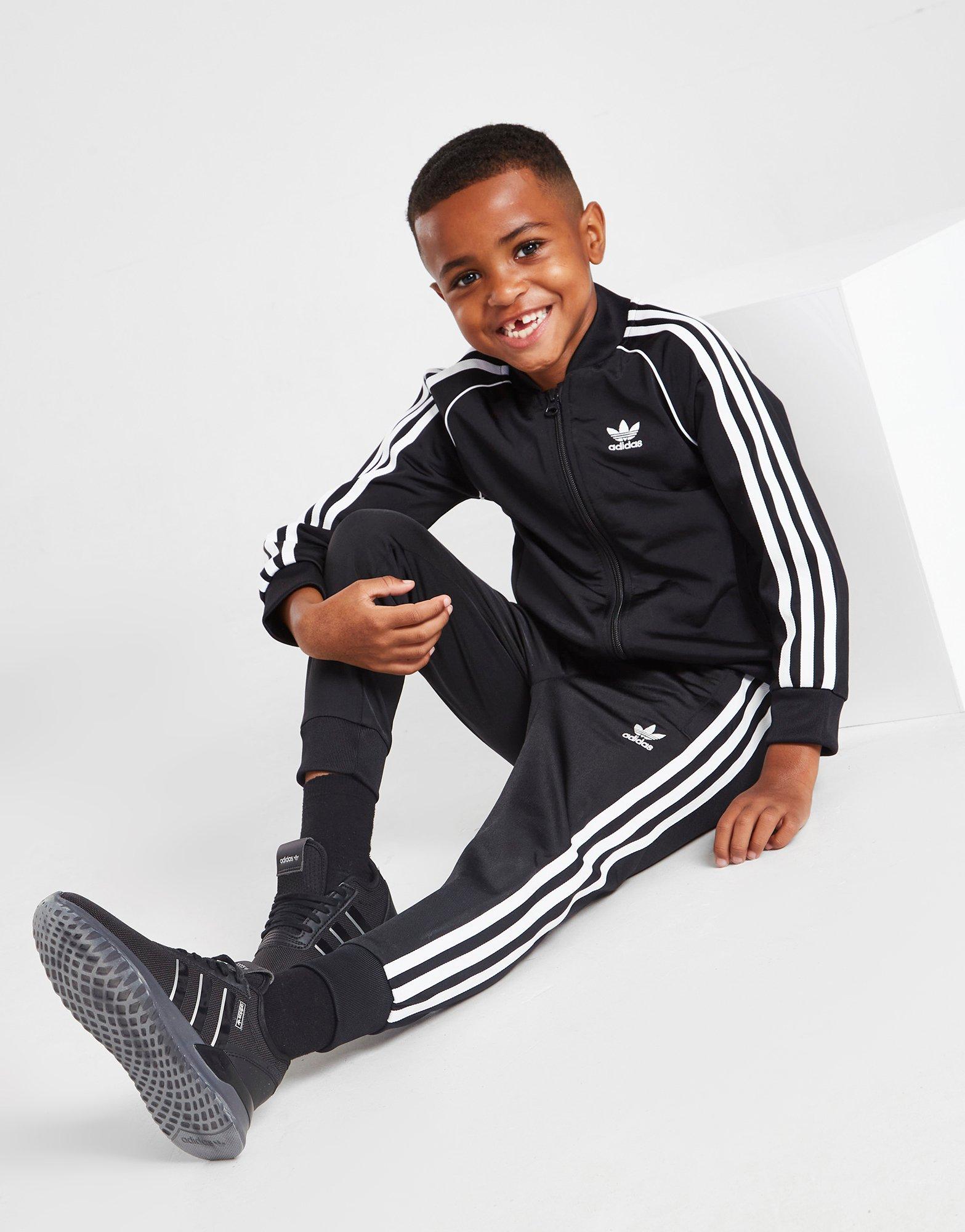 Black White adidas Originals SST Tracksuit Children | JD Sports