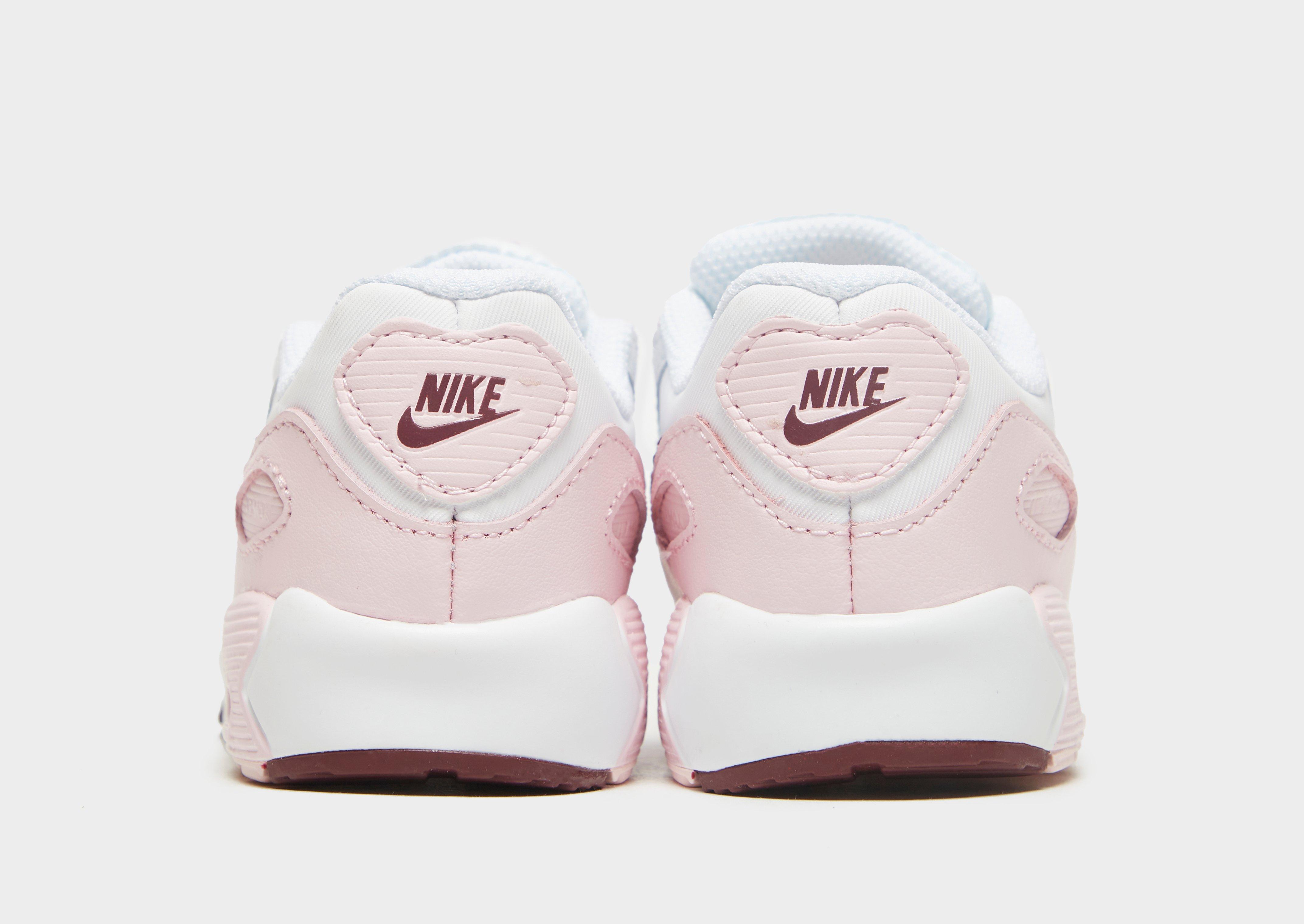 Air max 90 leather shop infant trainers white blue pink