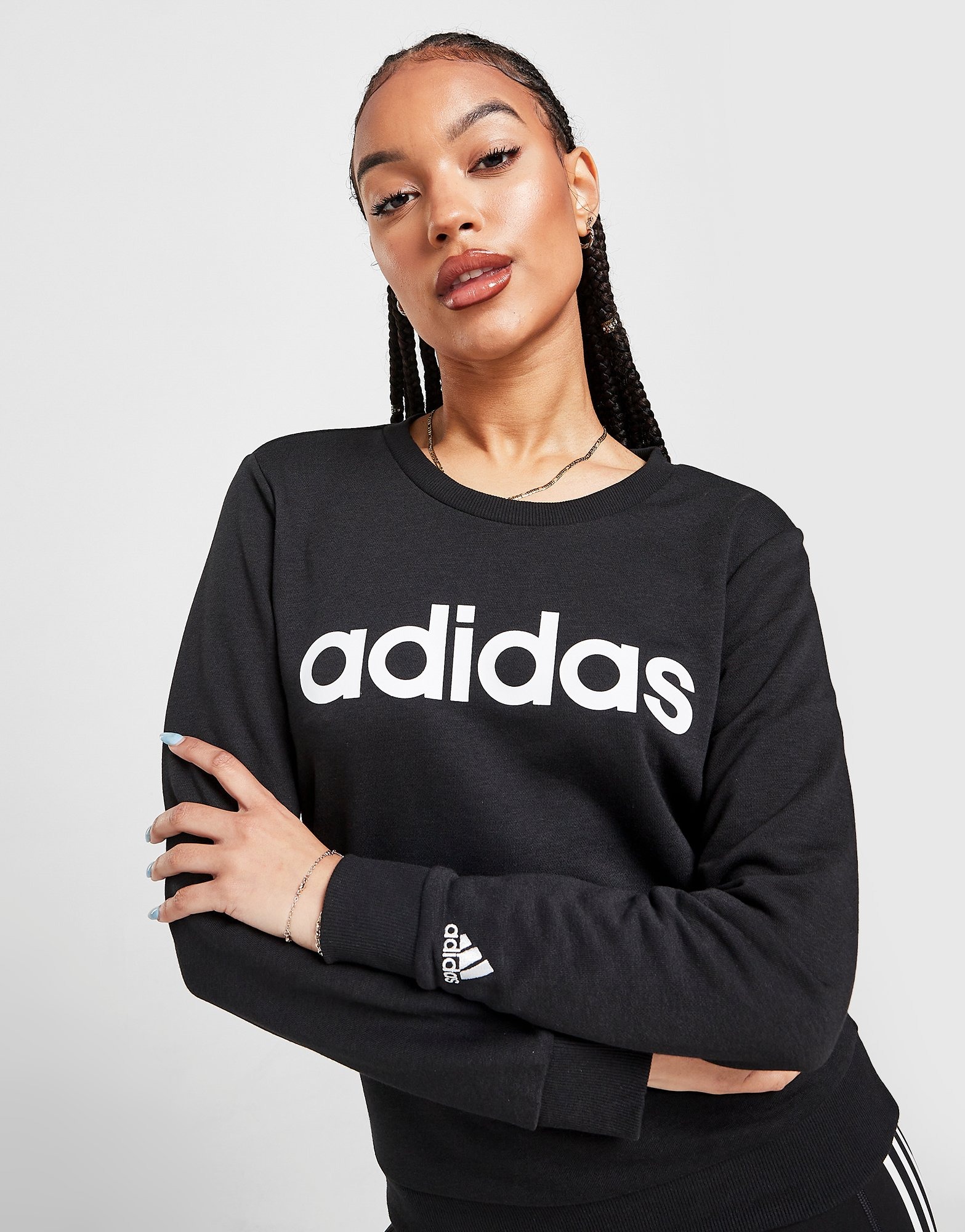 adidas Core Linear Crew Sweatshirt in JD Sports