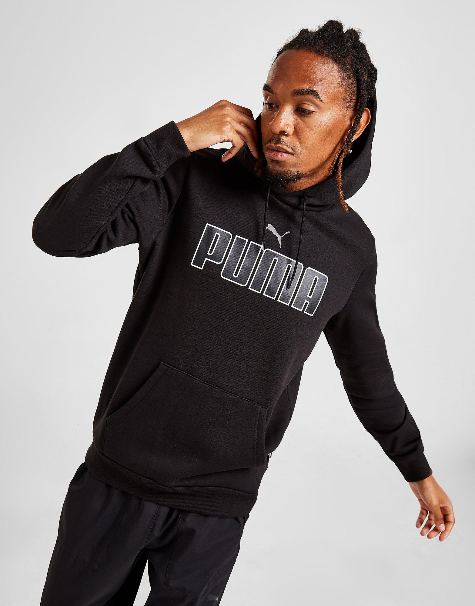 Black PUMA Core Large Logo Overhead Hoodie JD Sports Malaysia