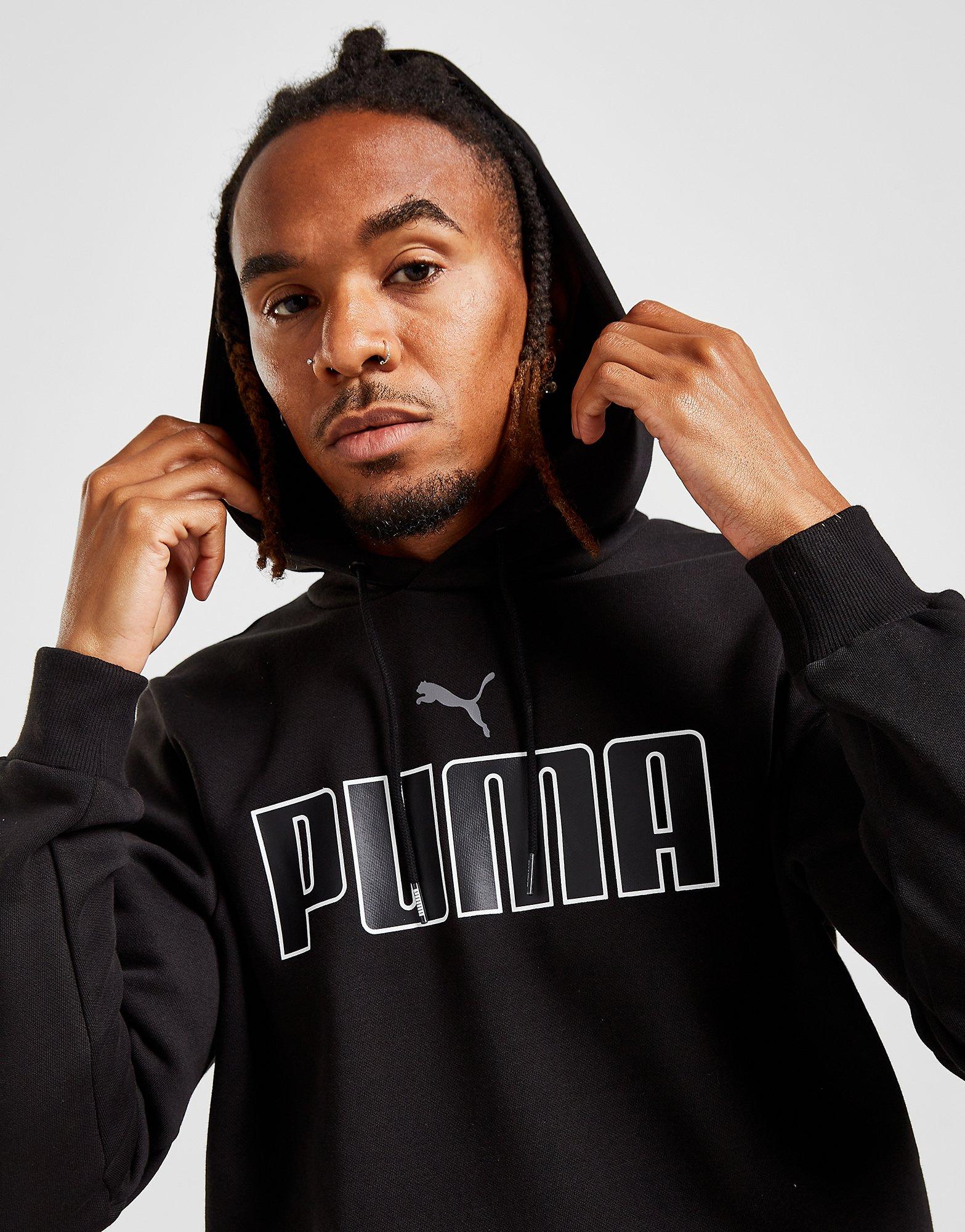 Black PUMA Core Large Logo Overhead Hoodie JD Sports Malaysia