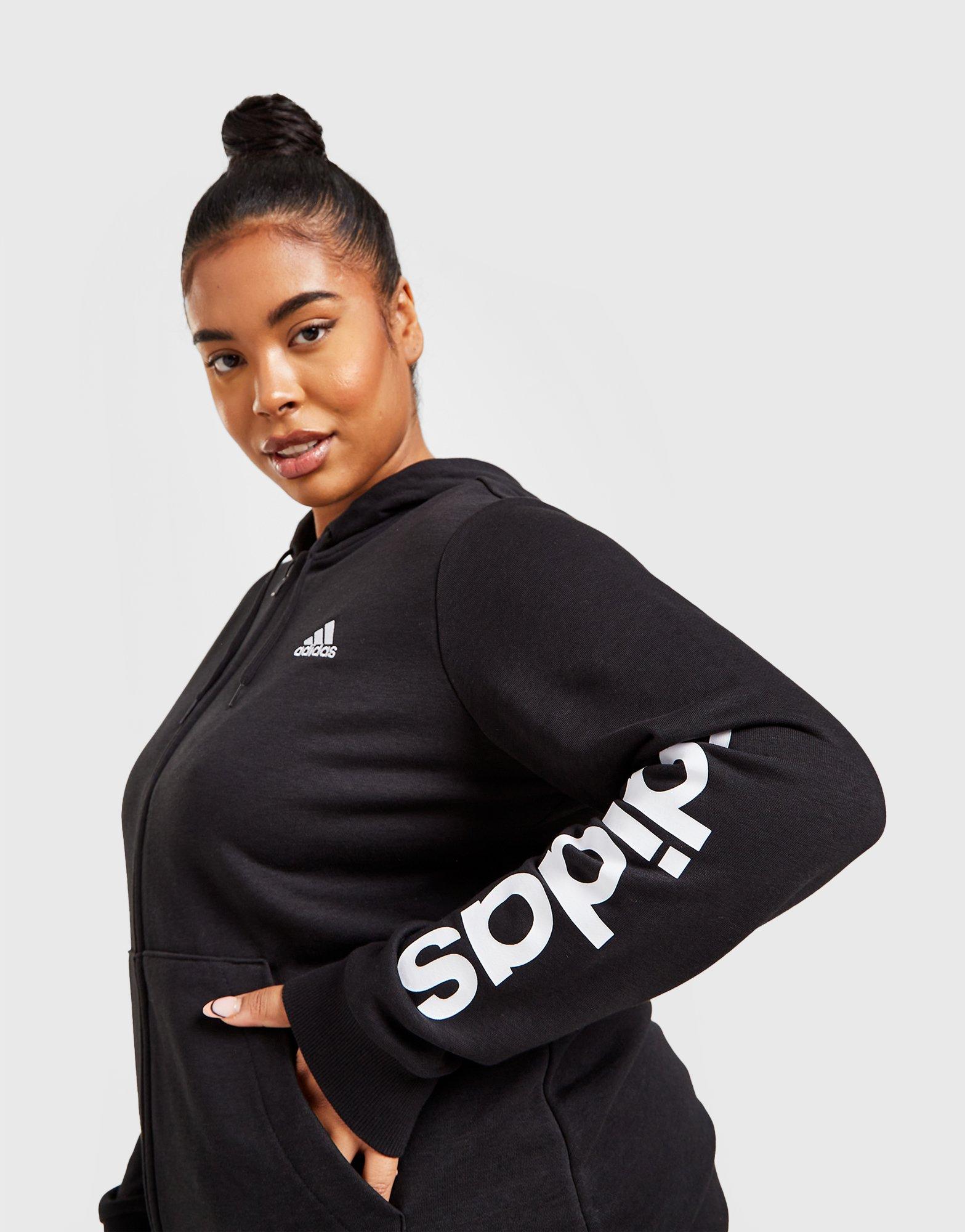 adidas Plus Size Core Linear Full Zip Hoodie