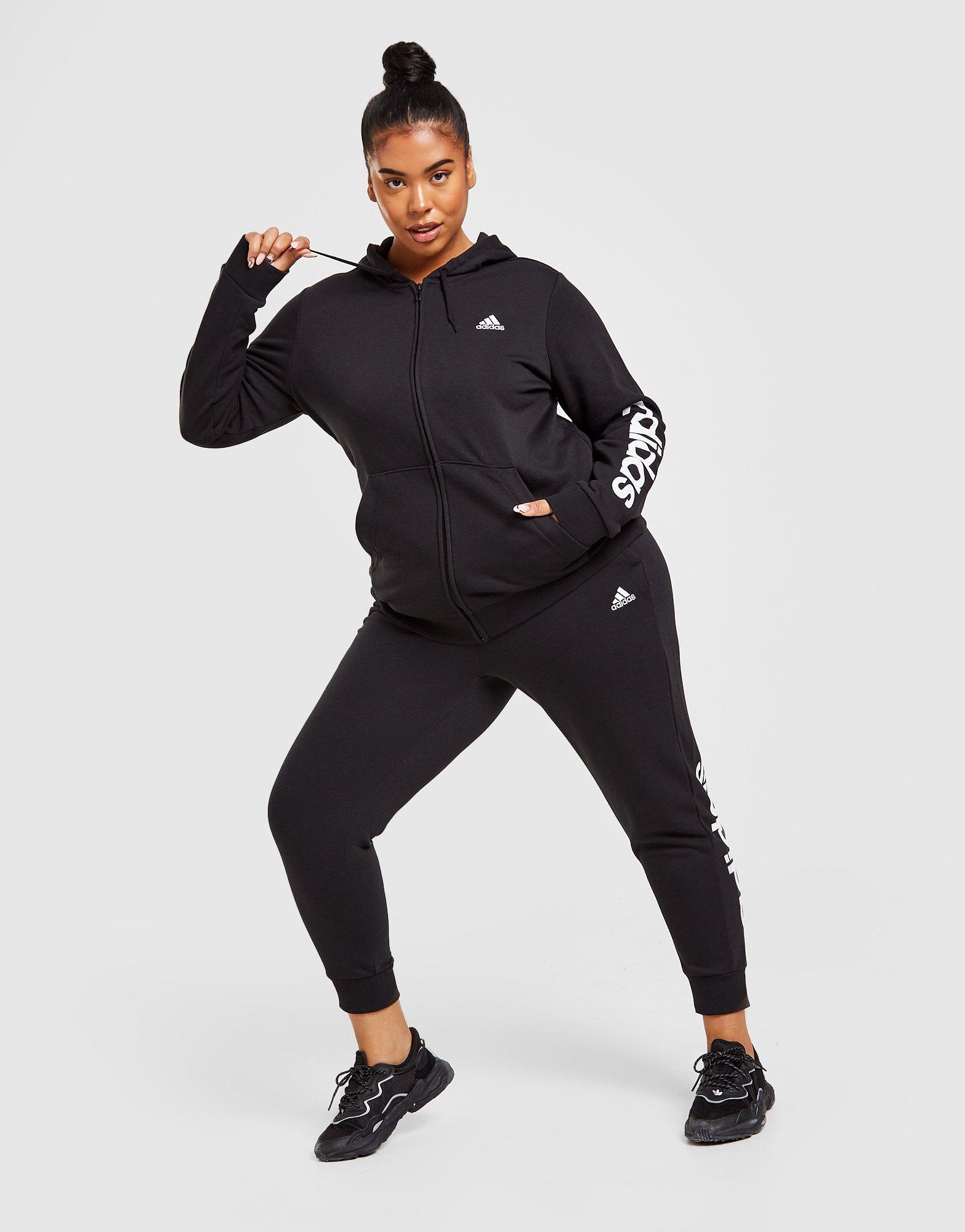 adidas Plus Size Core Linear Full Zip Hoodie