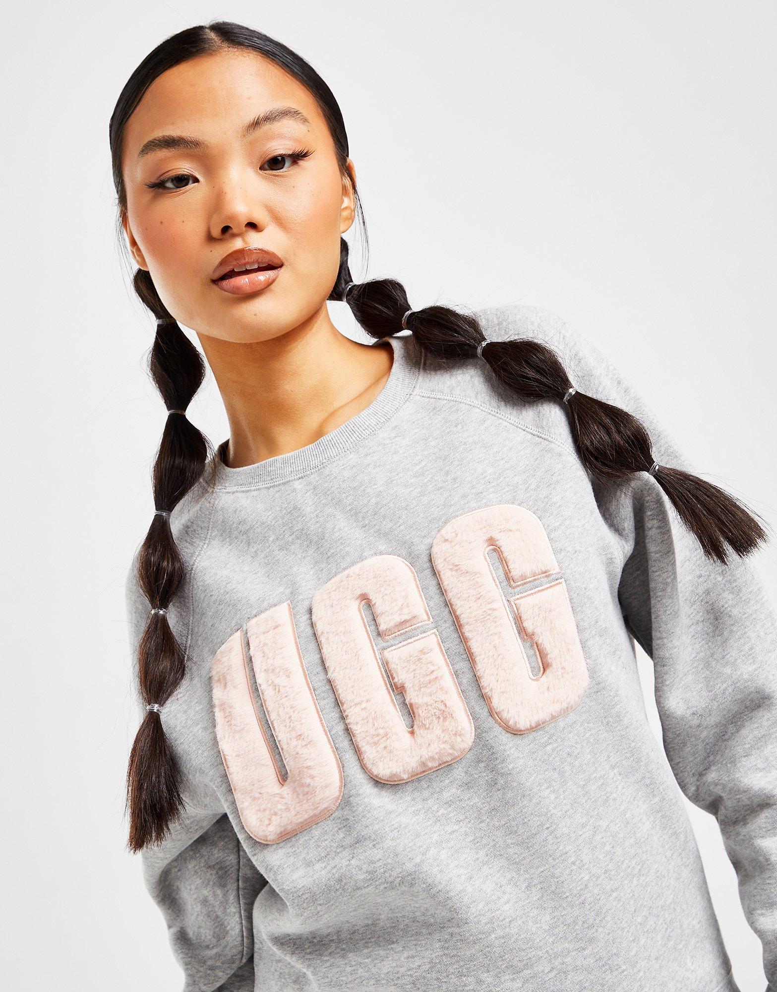 Ugg fuzzy sale logo sweatshirt