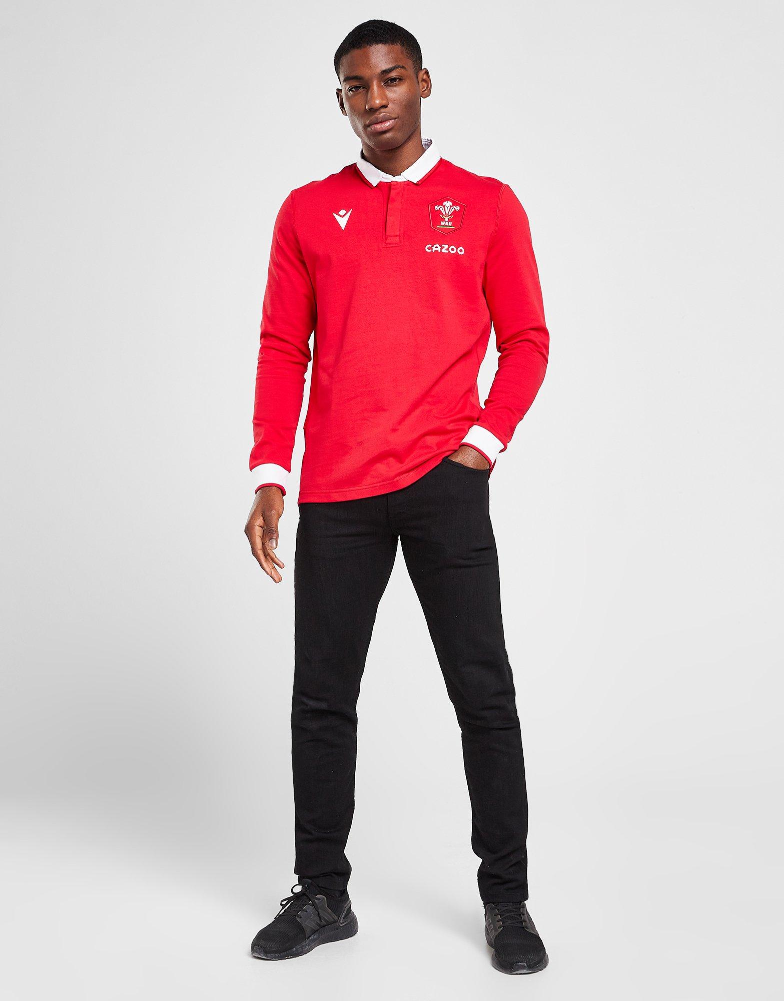 Macron Welsh Rugby Union 2021/22 Home Long Sleeve Shirt