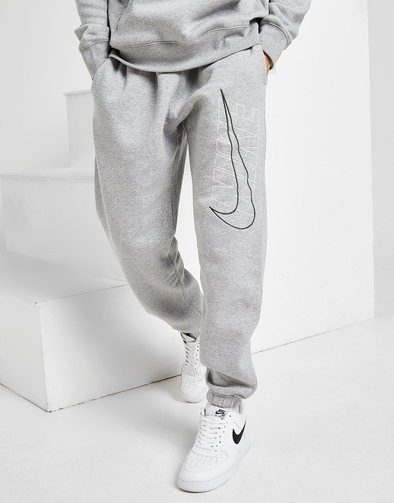 nike club track pants grey