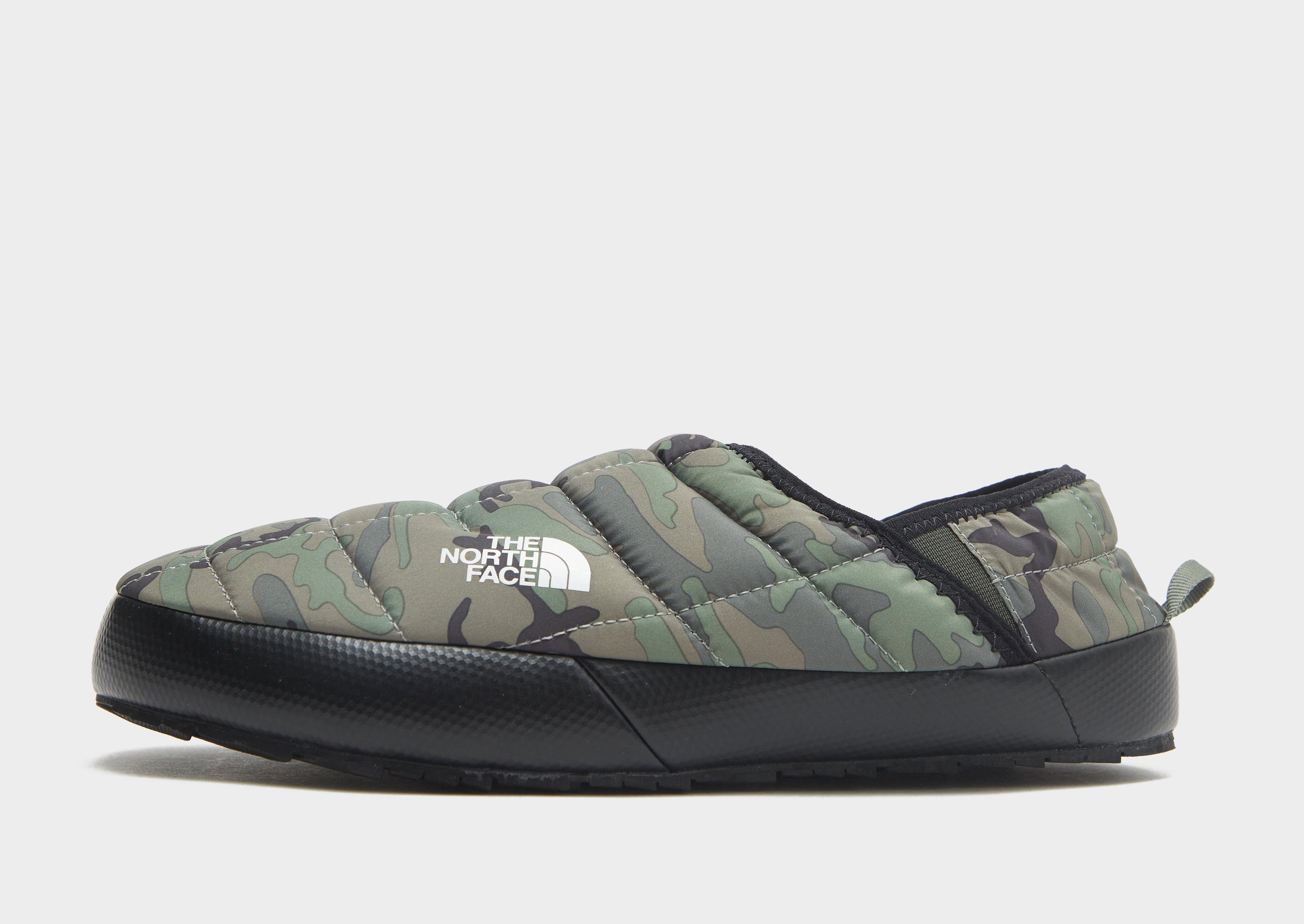 North face on sale camo slippers