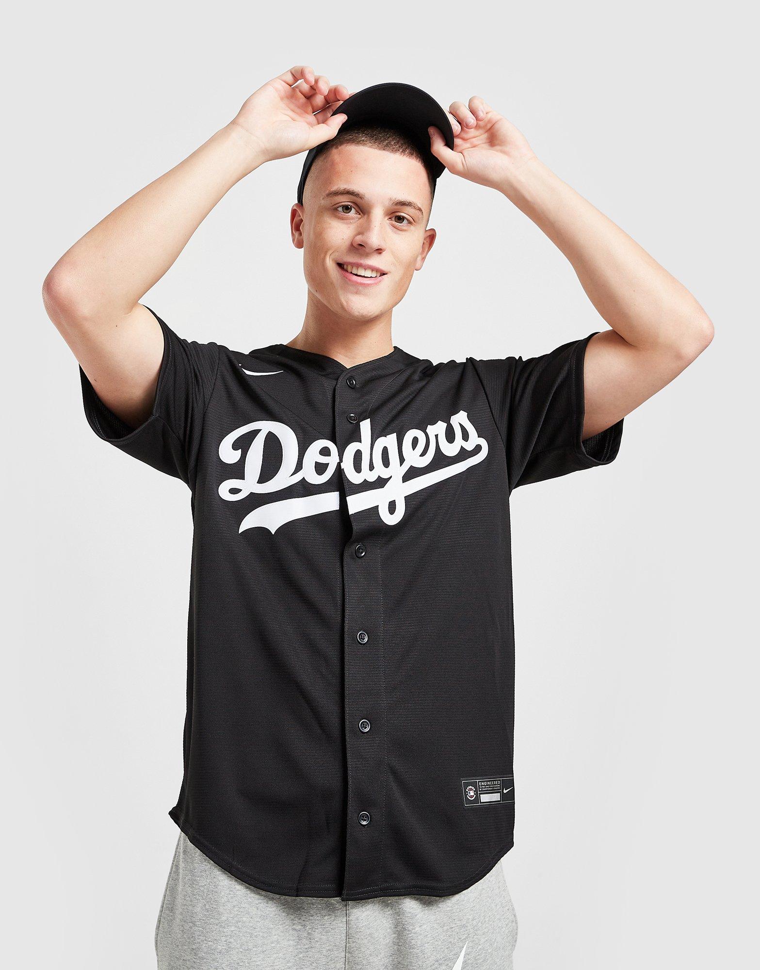 dodgers v neck jersey black