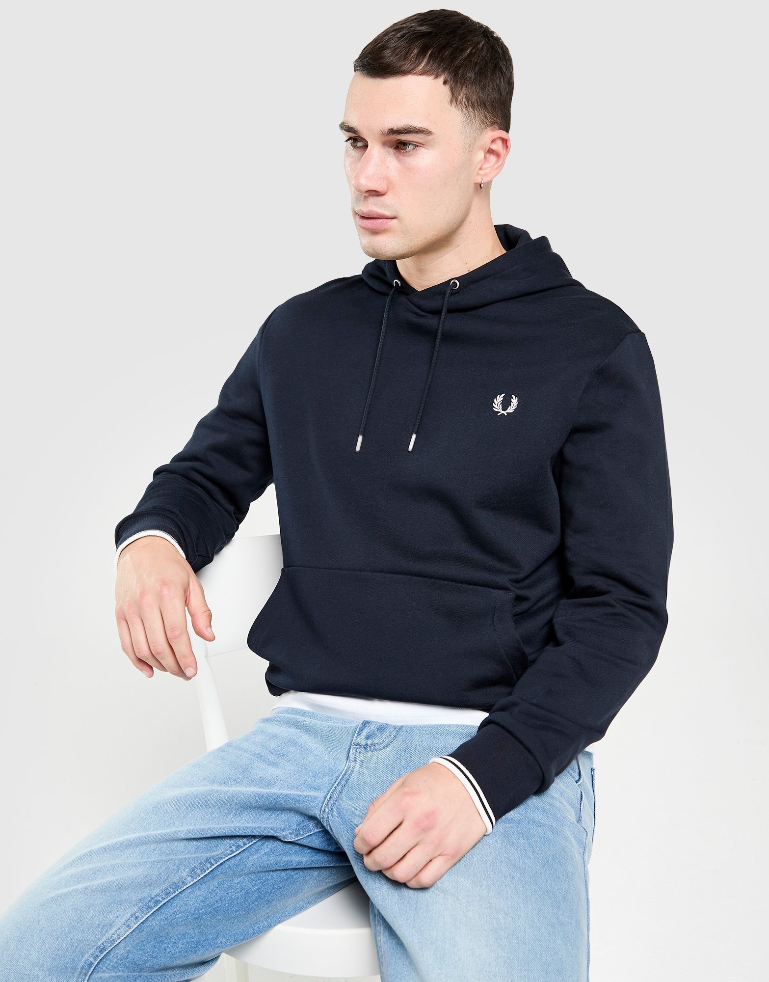 Blue Fred Perry Twin Tipped Hoodie - JD Sports Global