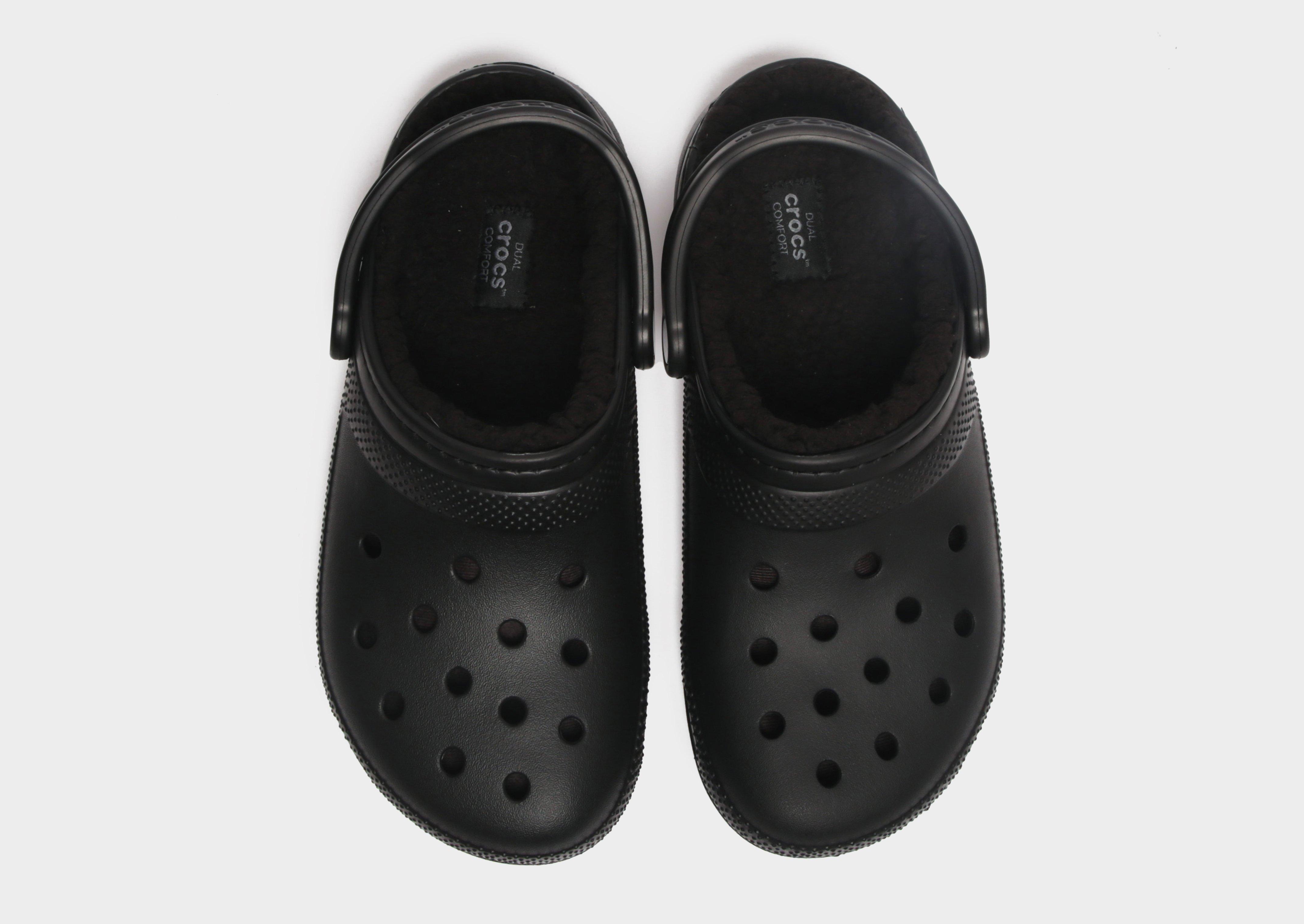 Black and white online plaid crocs