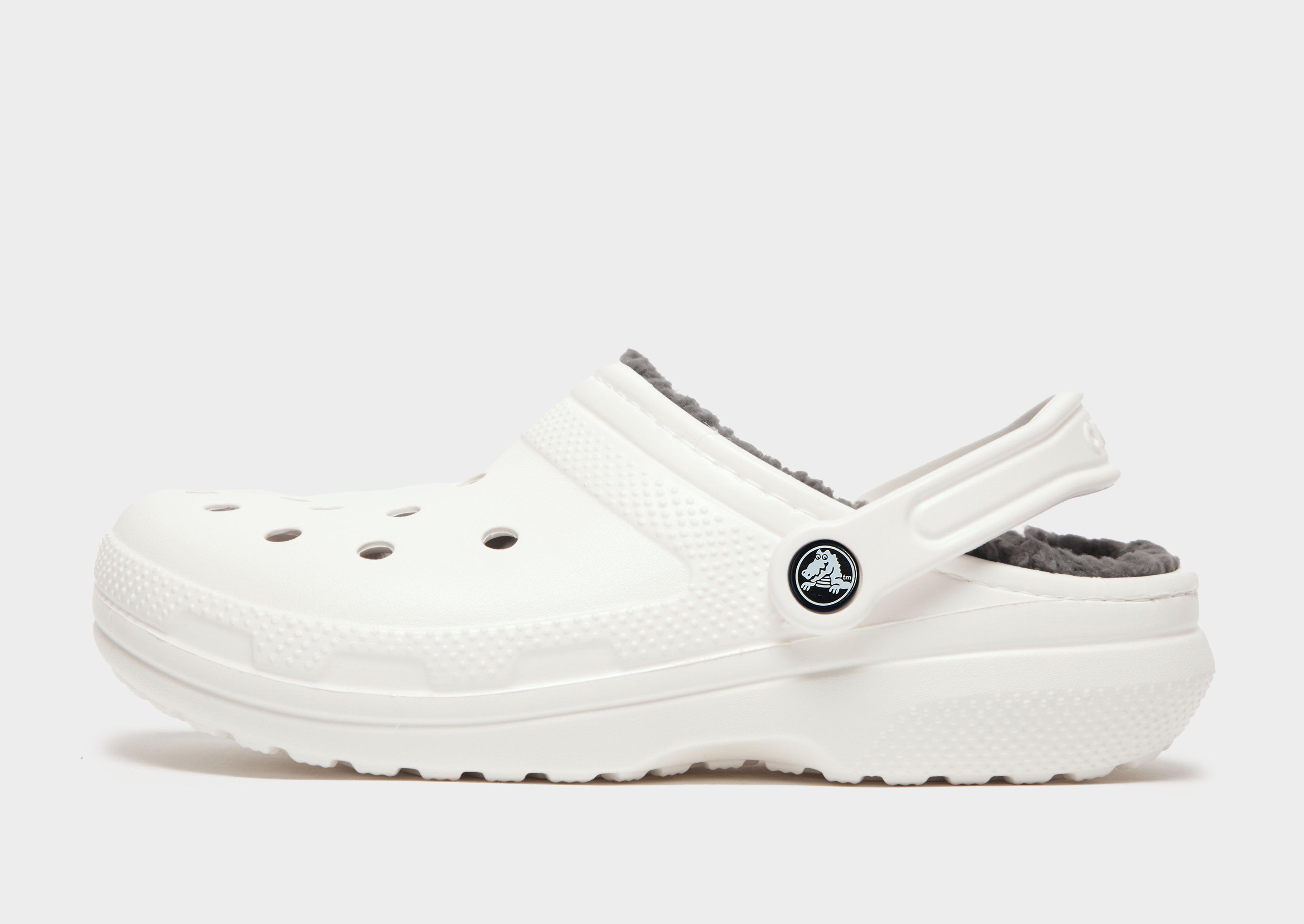 White sales crocs fuzzy