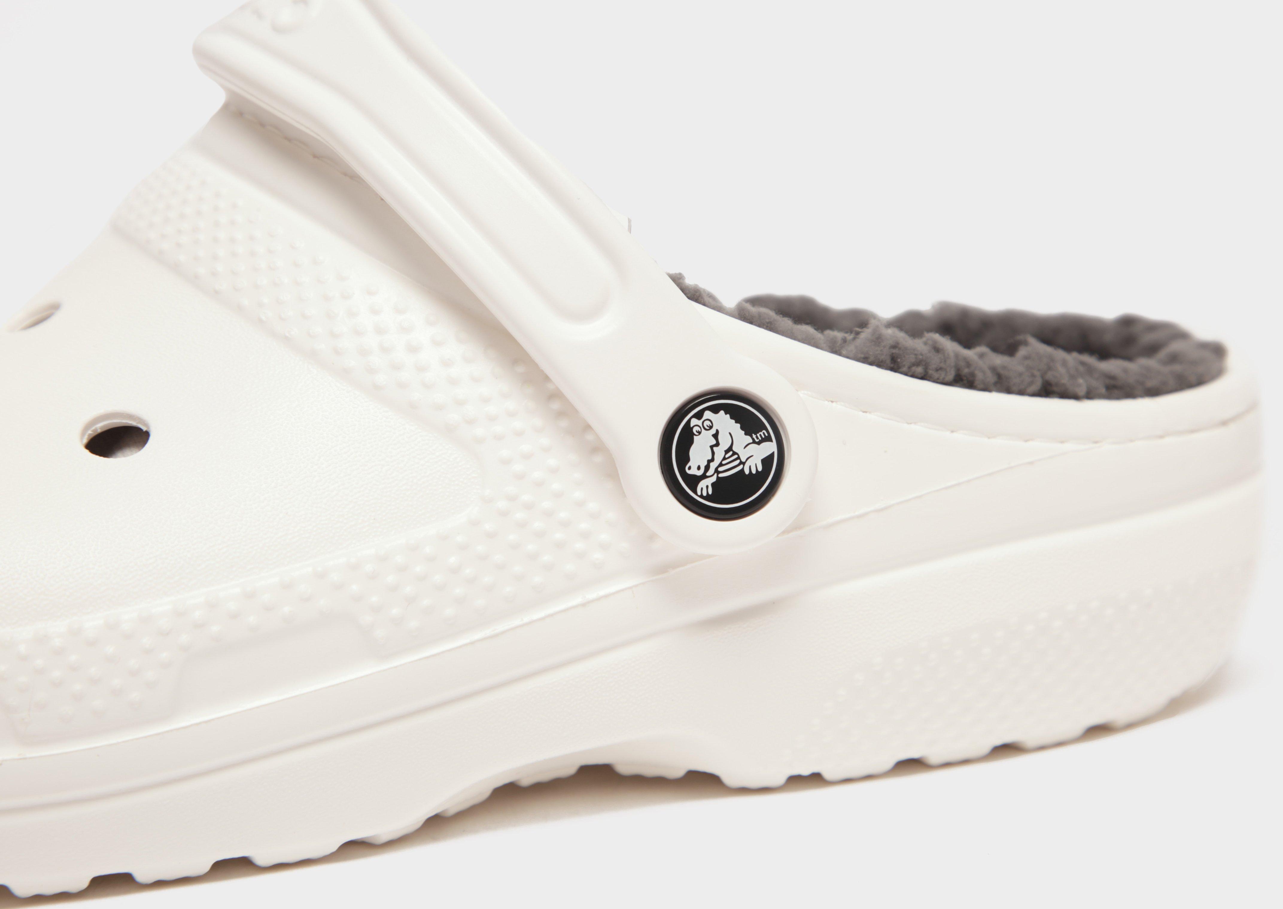 Lined white clearance crocs