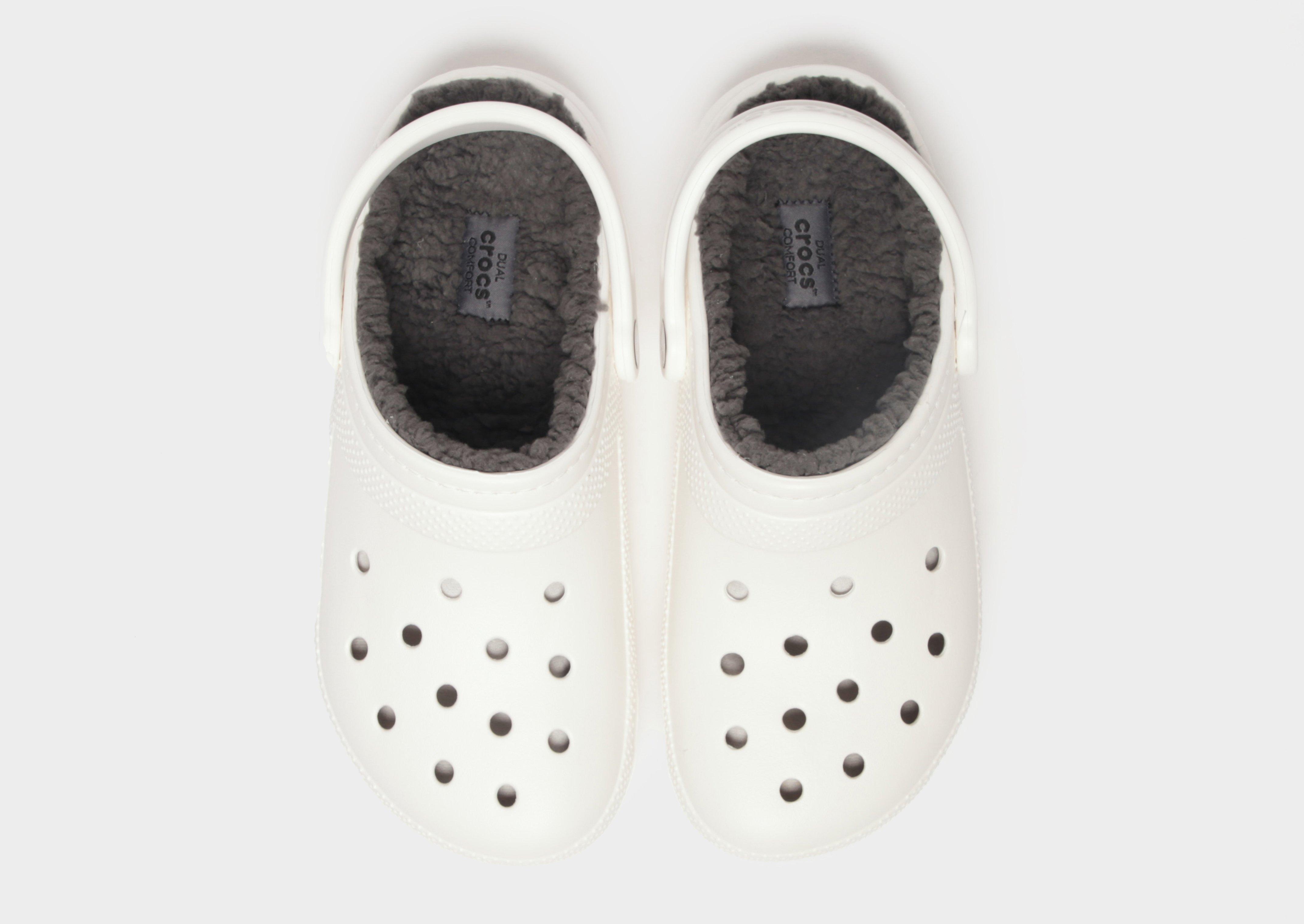 White best sale fuzzy croc