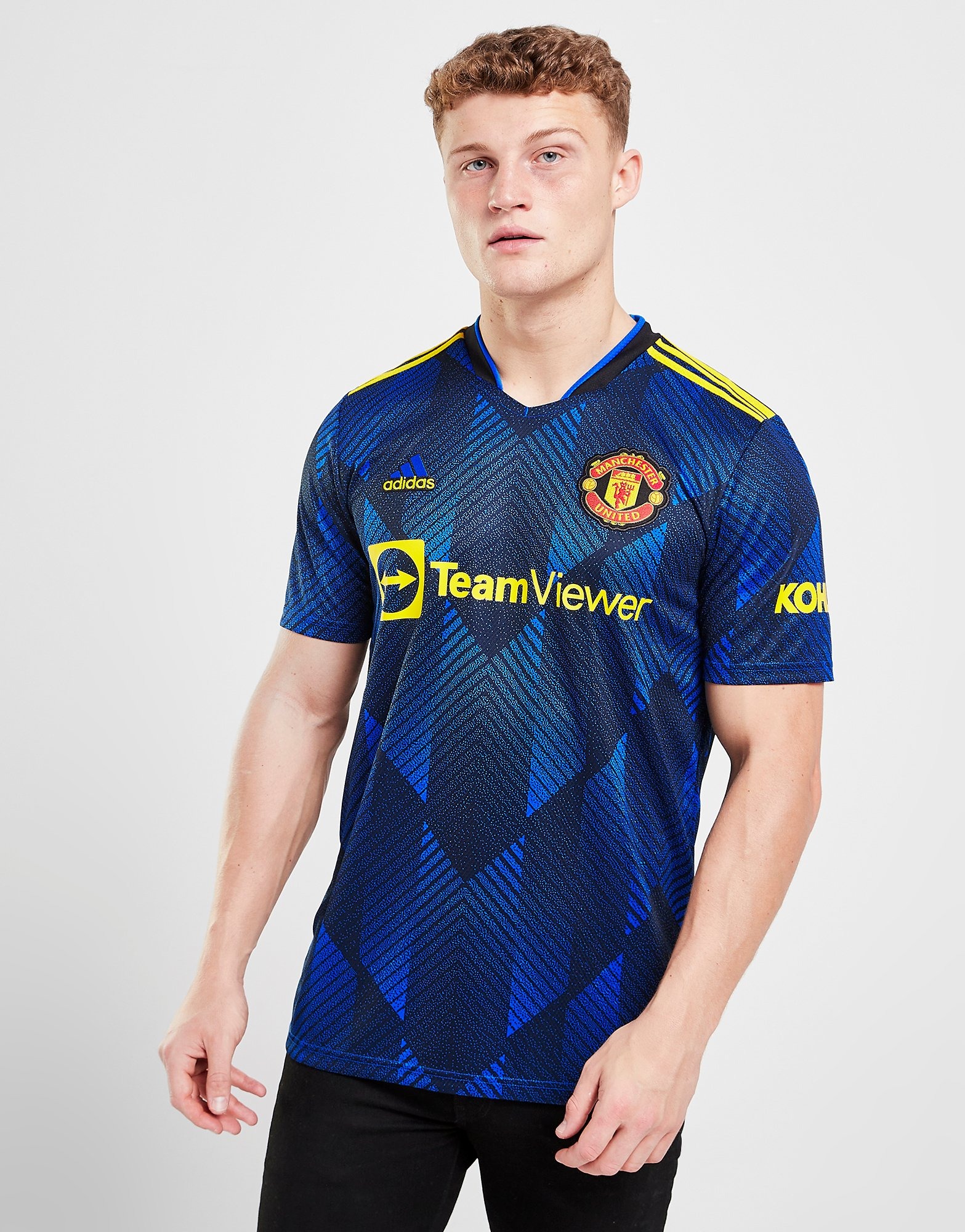 Men's adidas Blue Manchester United 2021/22 Third Replica Jersey