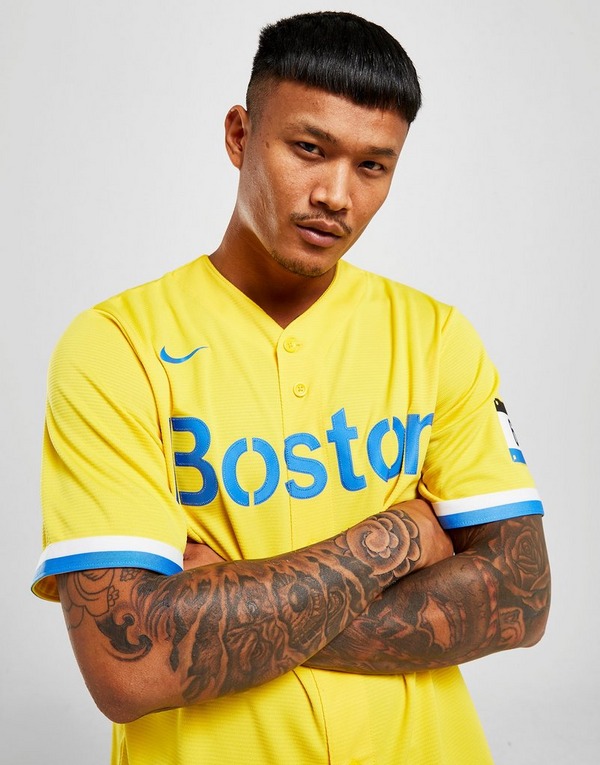 Yellow Nike Mlb Boston Red Sox City Connect Shirt - JD Sports NZ