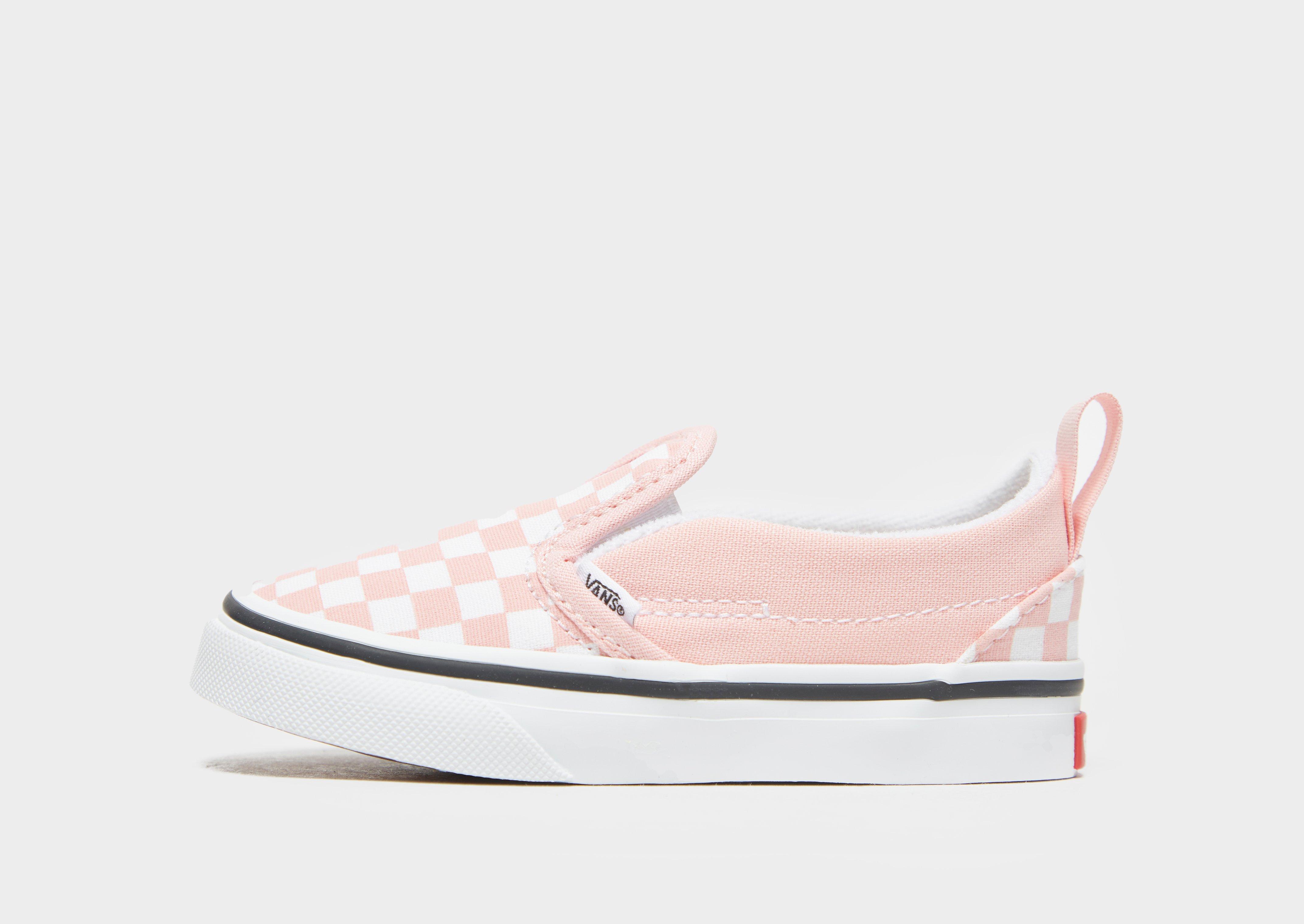 pink checkered vans size 4