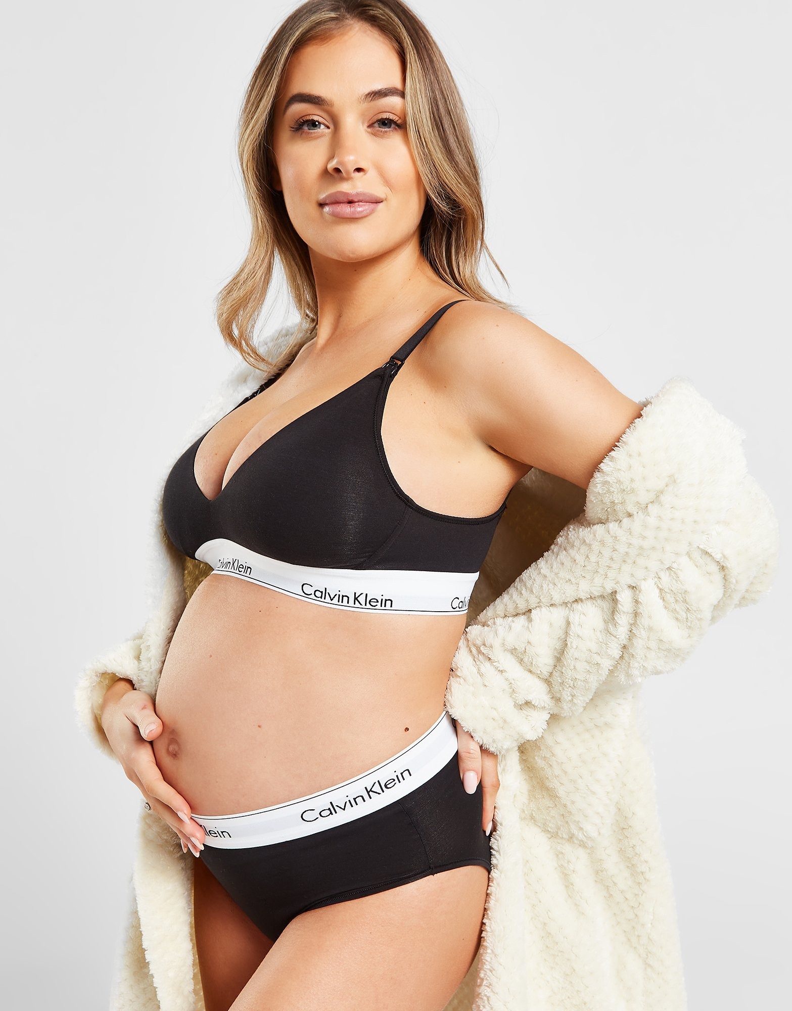 Black Calvin Klein Underwear Modern Cotton Maternity Bra | JD Sports Global
