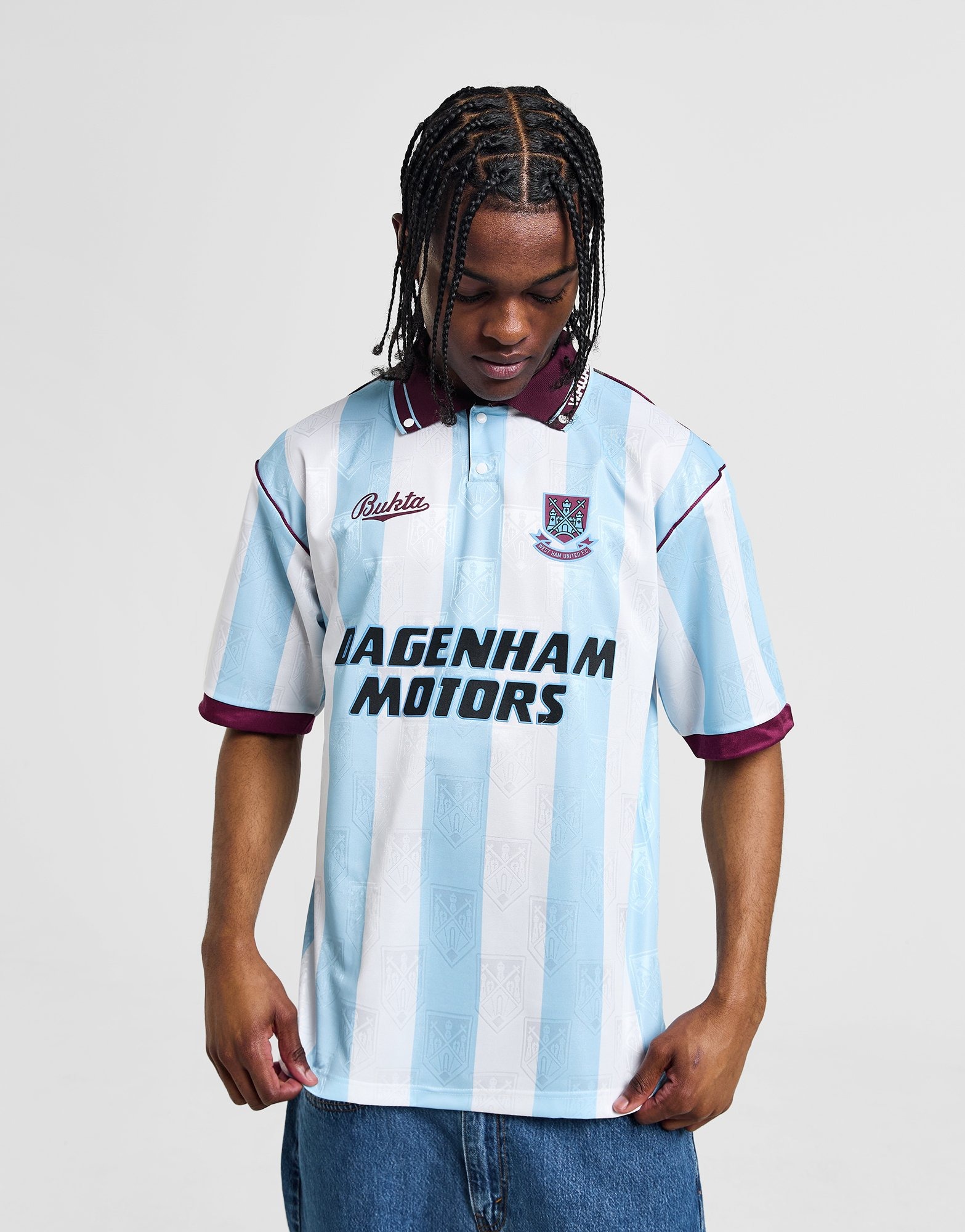 T-shirt West Ham United Homme Bleu - Maillot Sport Graphique Coton Taille M