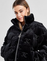 JUICY COUTURE All Over Print Velour Padded Jacket
