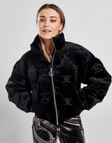 JUICY COUTURE All Over Print Velour Padded Jacke Damen