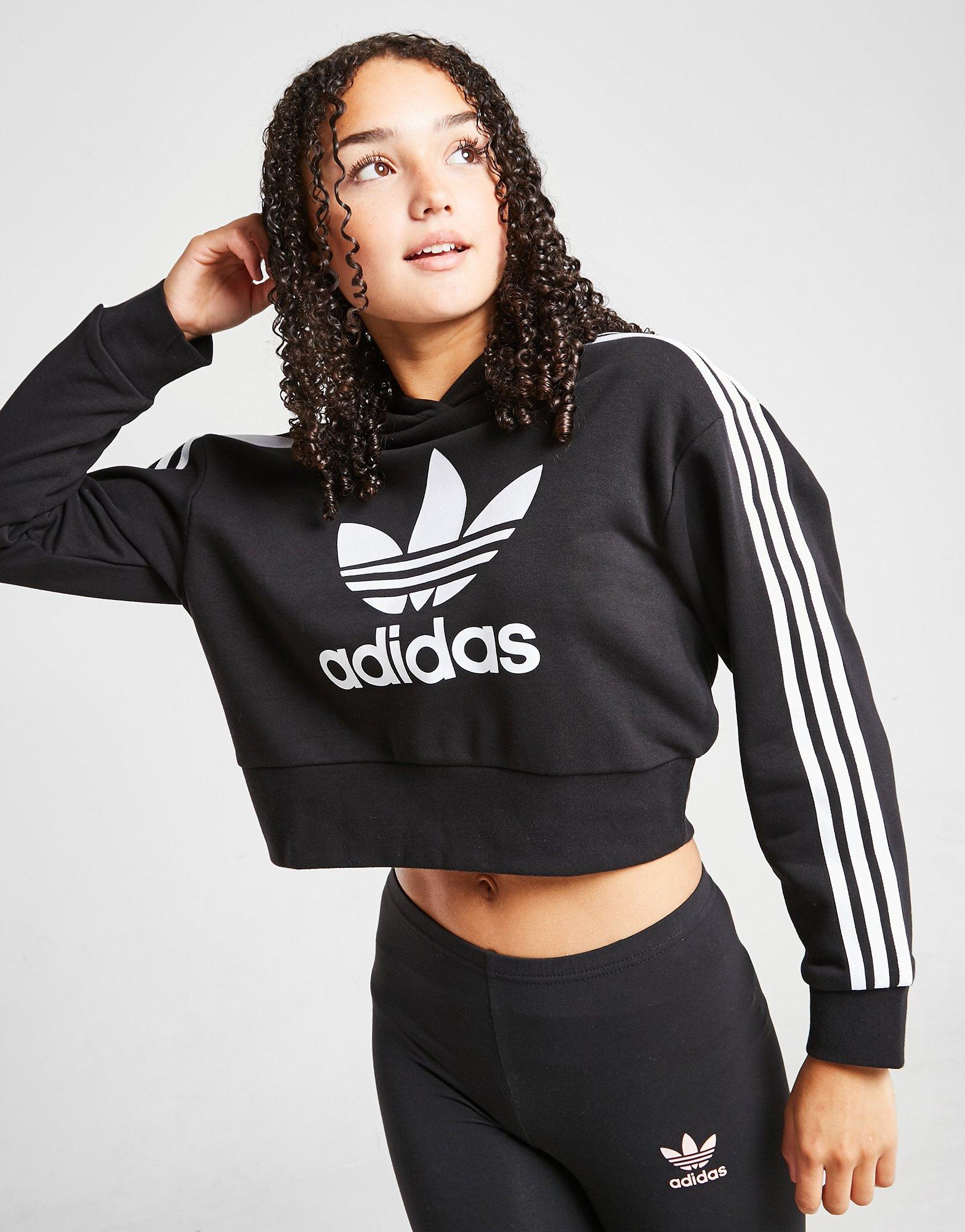 adidas Originals Girls' Trefoil Overhead Hoodie Junior