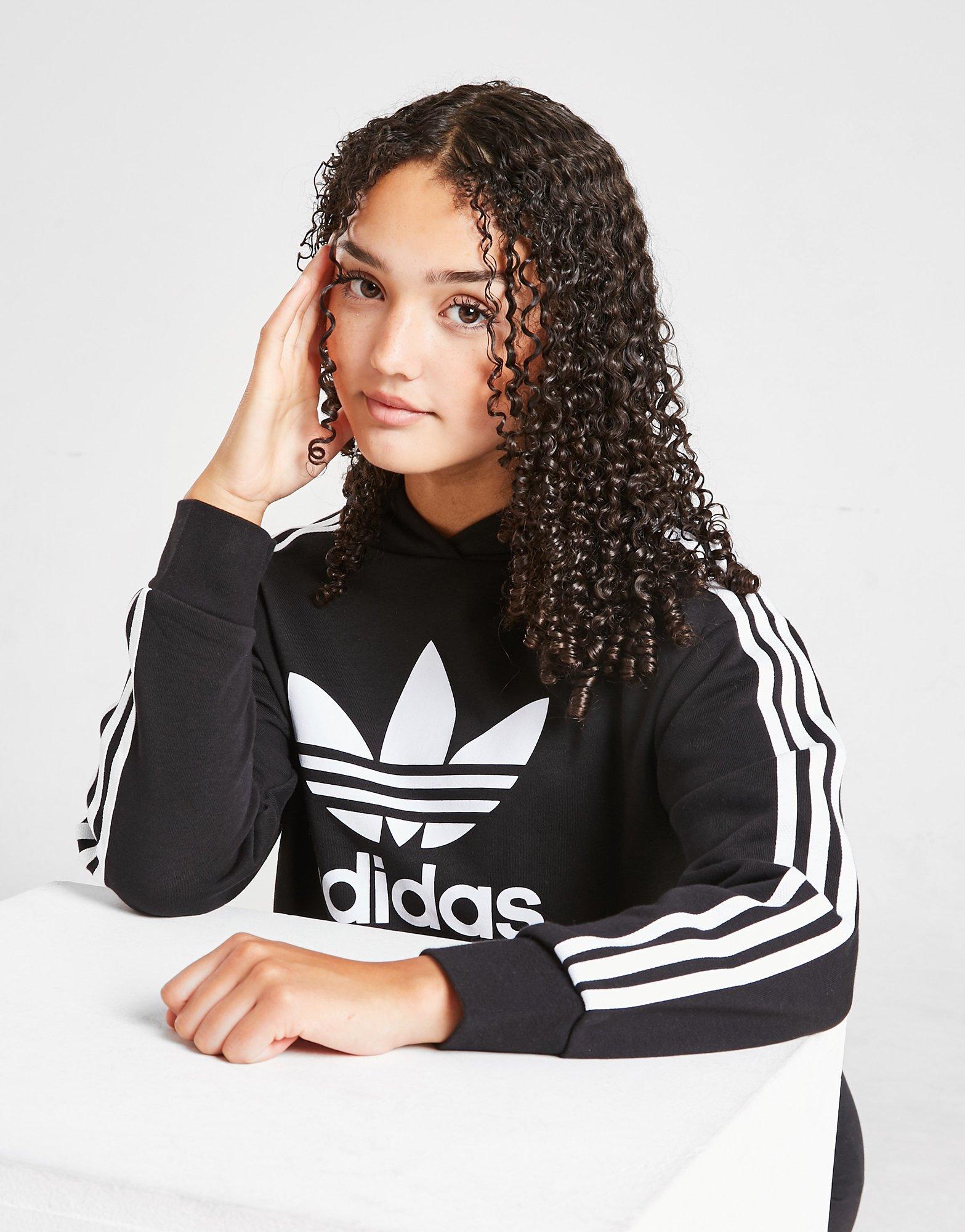 adidas Originals Girls' Trefoil Overhead Hoodie Junior