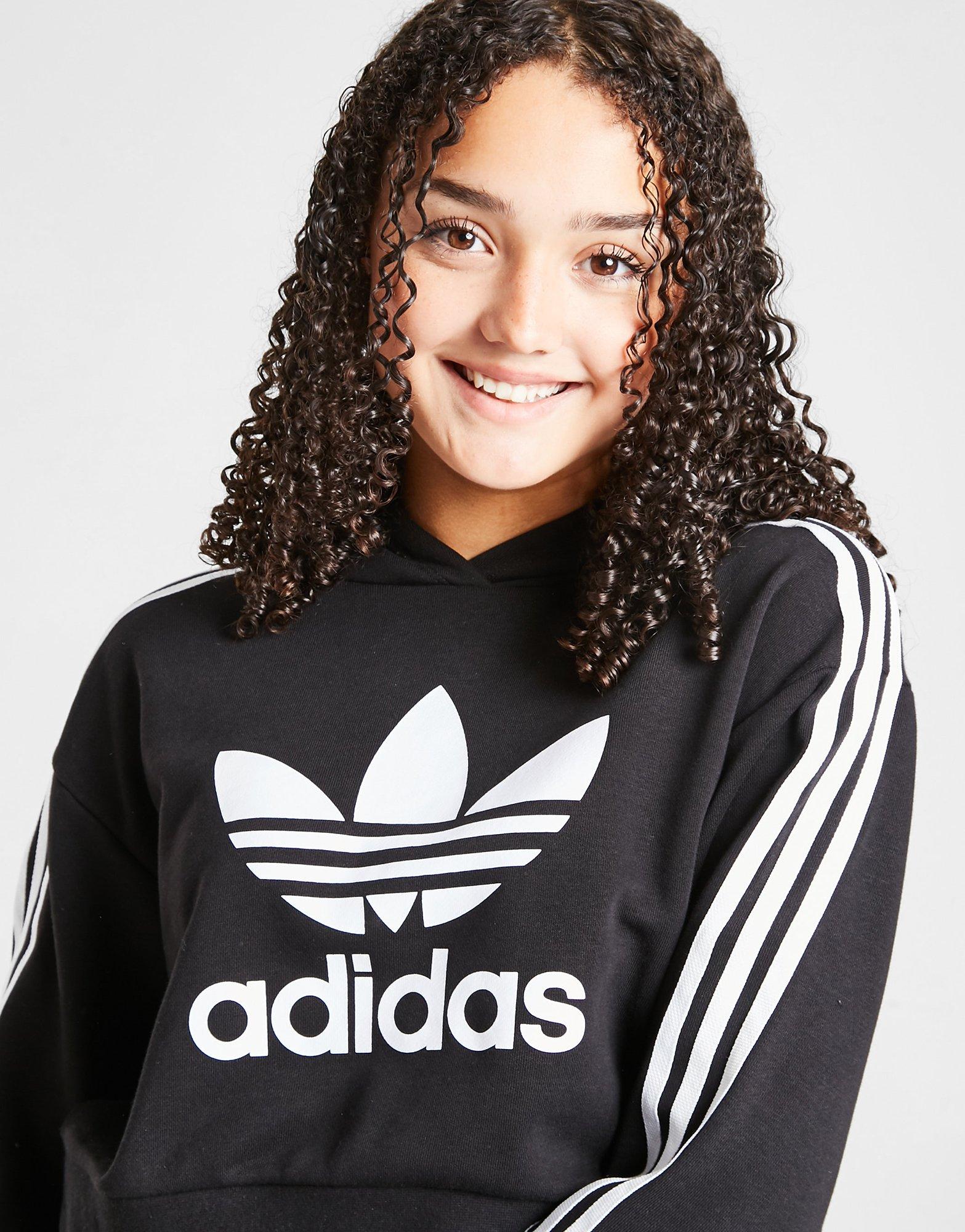 adidas Originals Girls' Trefoil Overhead Hoodie Junior