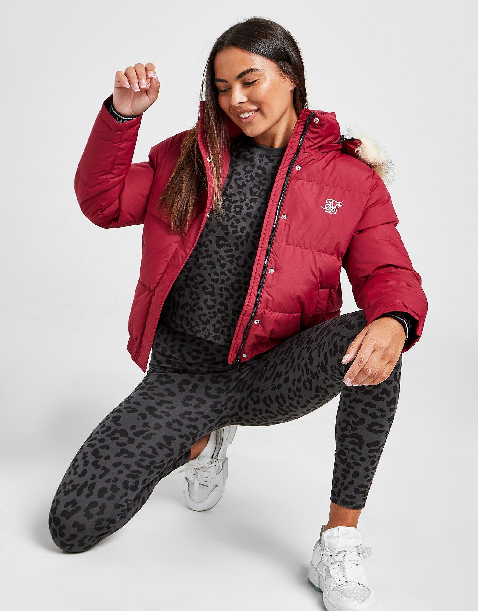 red siksilk coat womens