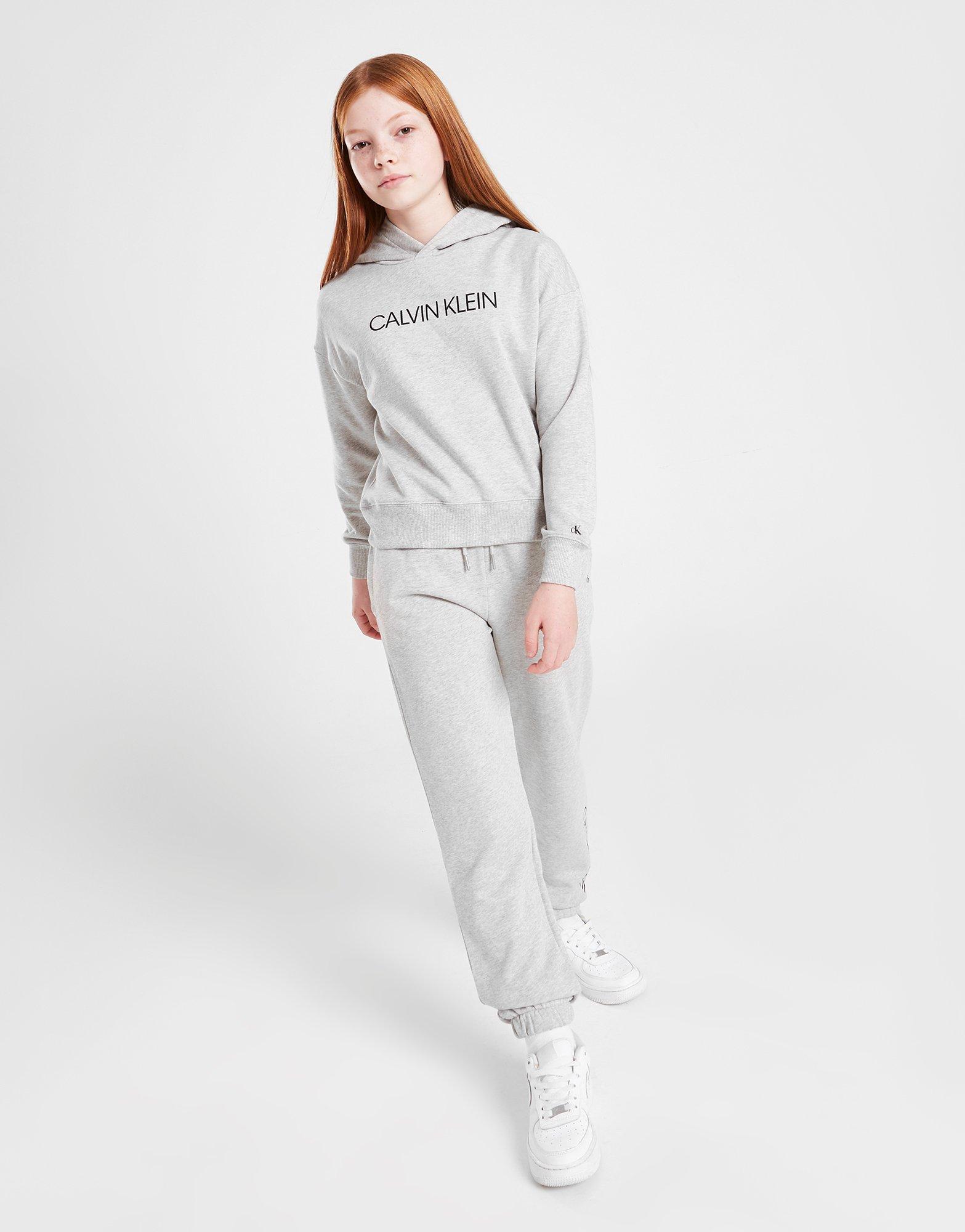 Calvin Klein Girls' Boxy Logo Cropped Hoodie Junior