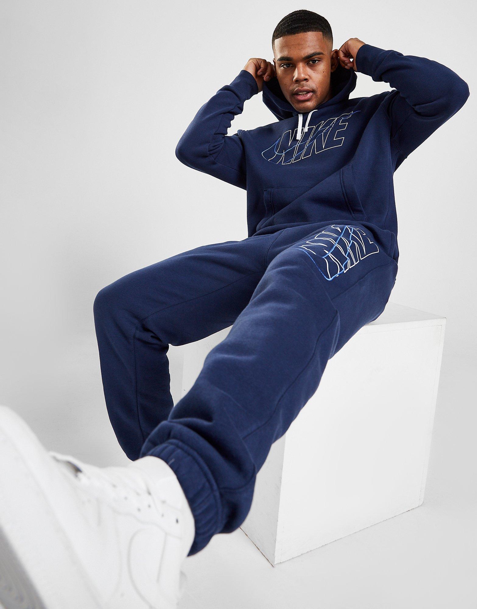 nike club tracksuit blue