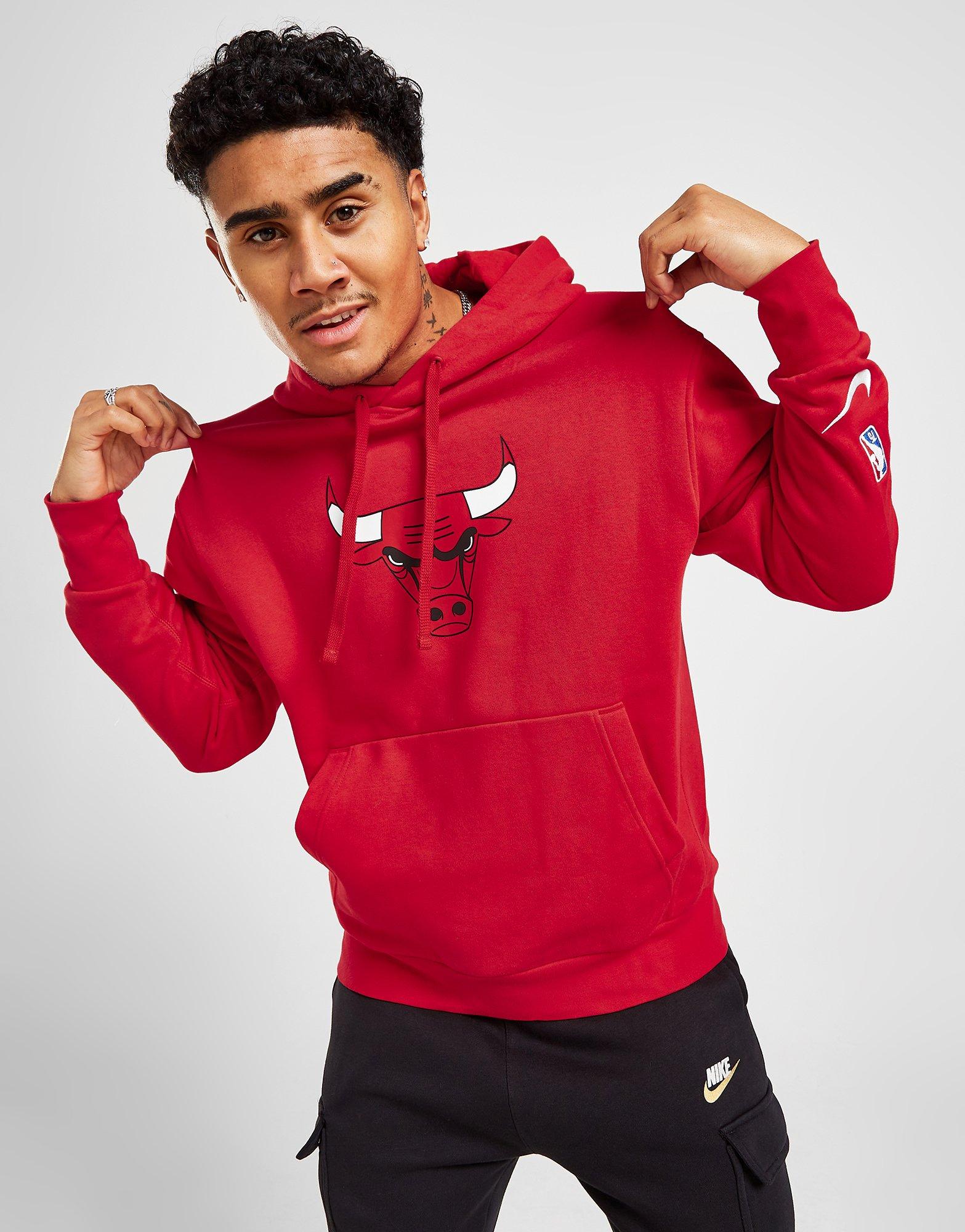 Red Nike NBA Chicago Bulls Pullover 