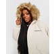 White Supply & Demand Plus Size Fur Hood Bomber Jacket