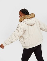 Supply & Demand Plus Size Fur Hood Bomber Jacket