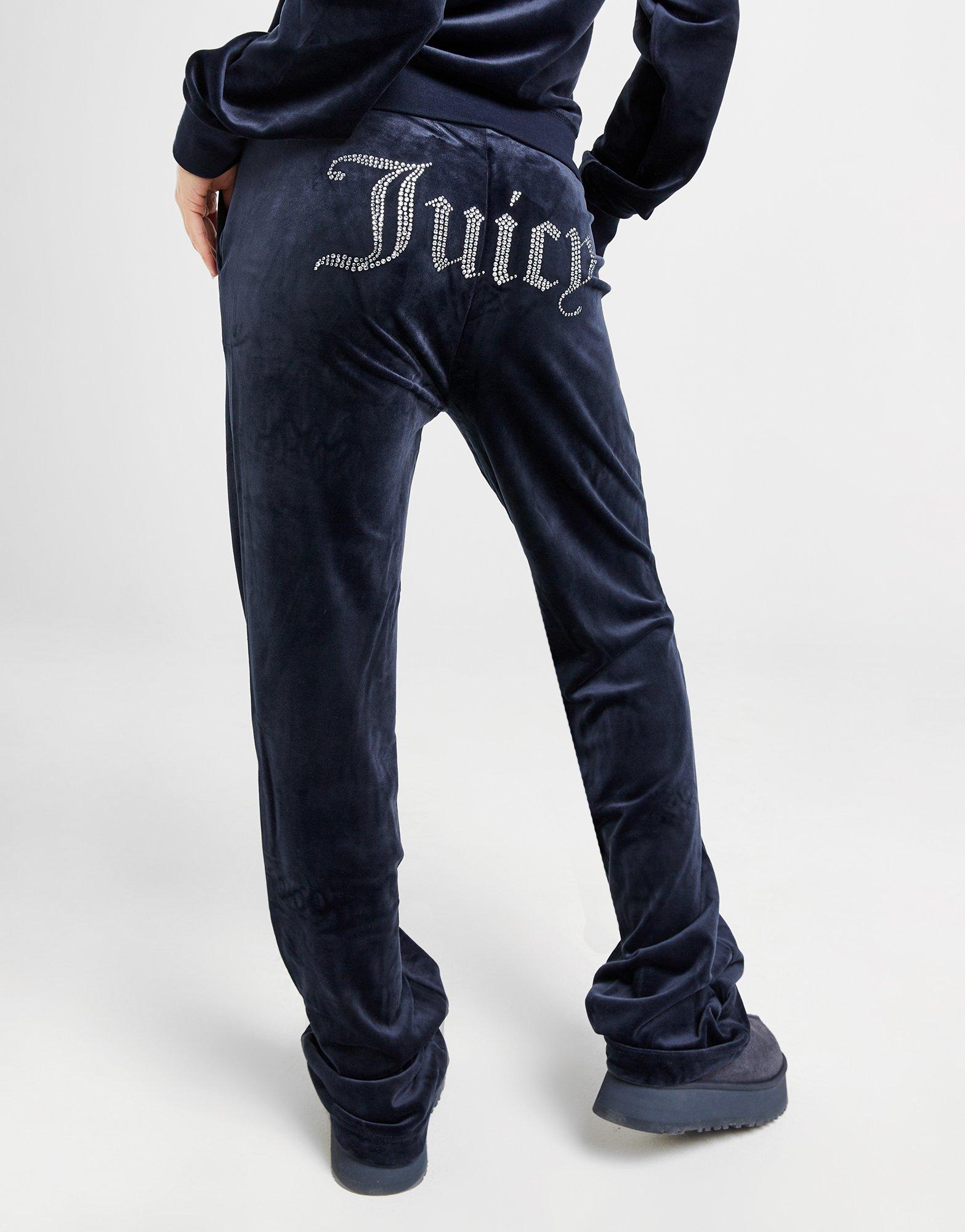 JUICY COUTURE Diamante Velour Track Pants