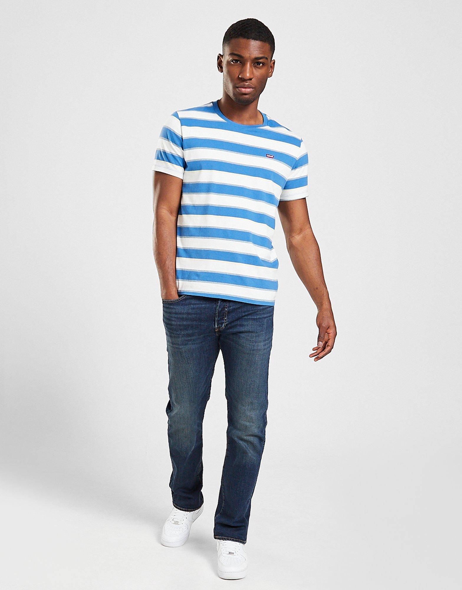 Blauw Levis 501 Straight Jeans Heren JD Sports