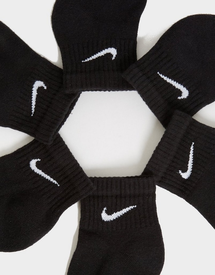 Black Nike 6-Pack Everyday Cushioned Ankle Socks | JD Sports UK