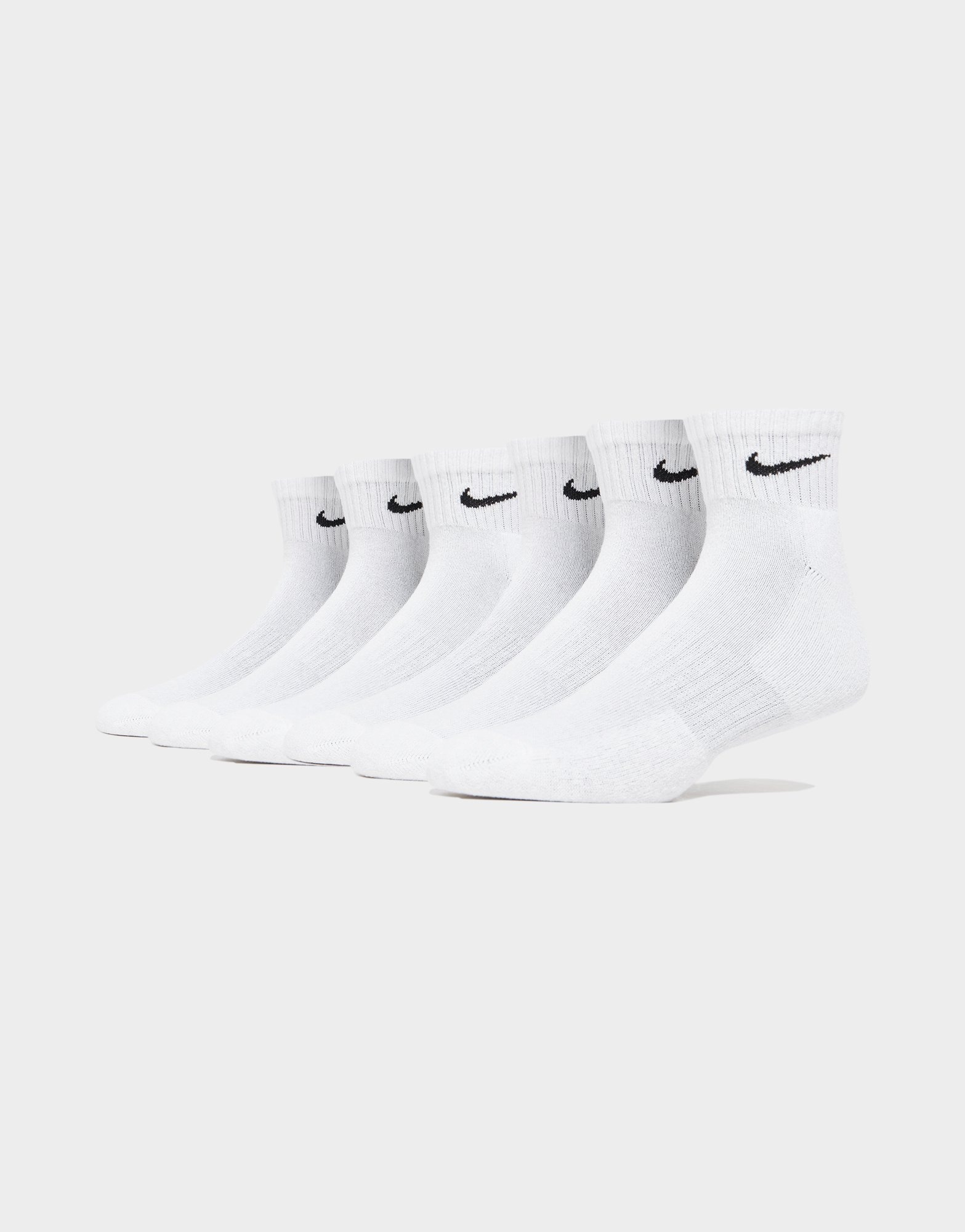 White Nike 6-Pack Everyday Cushioned Ankle Socks | JD Sports UK